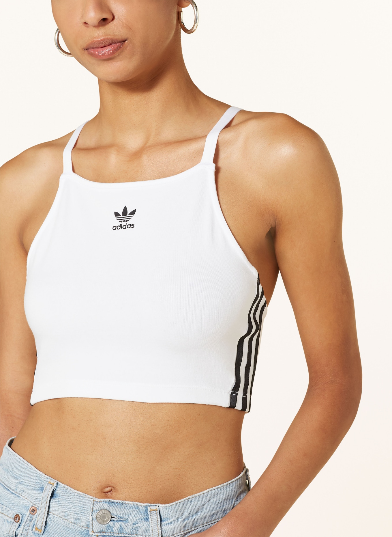 adidas Originals Cropped-Top ADICOLOR, Farbe: WEISS (Bild 4)