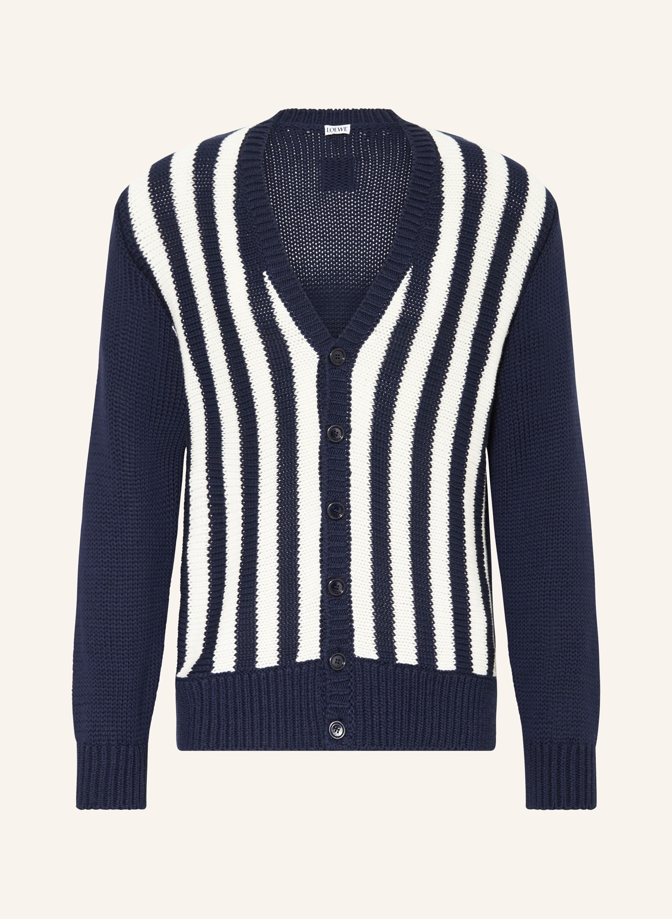 LOEWE Cardigan in dark blue/ white