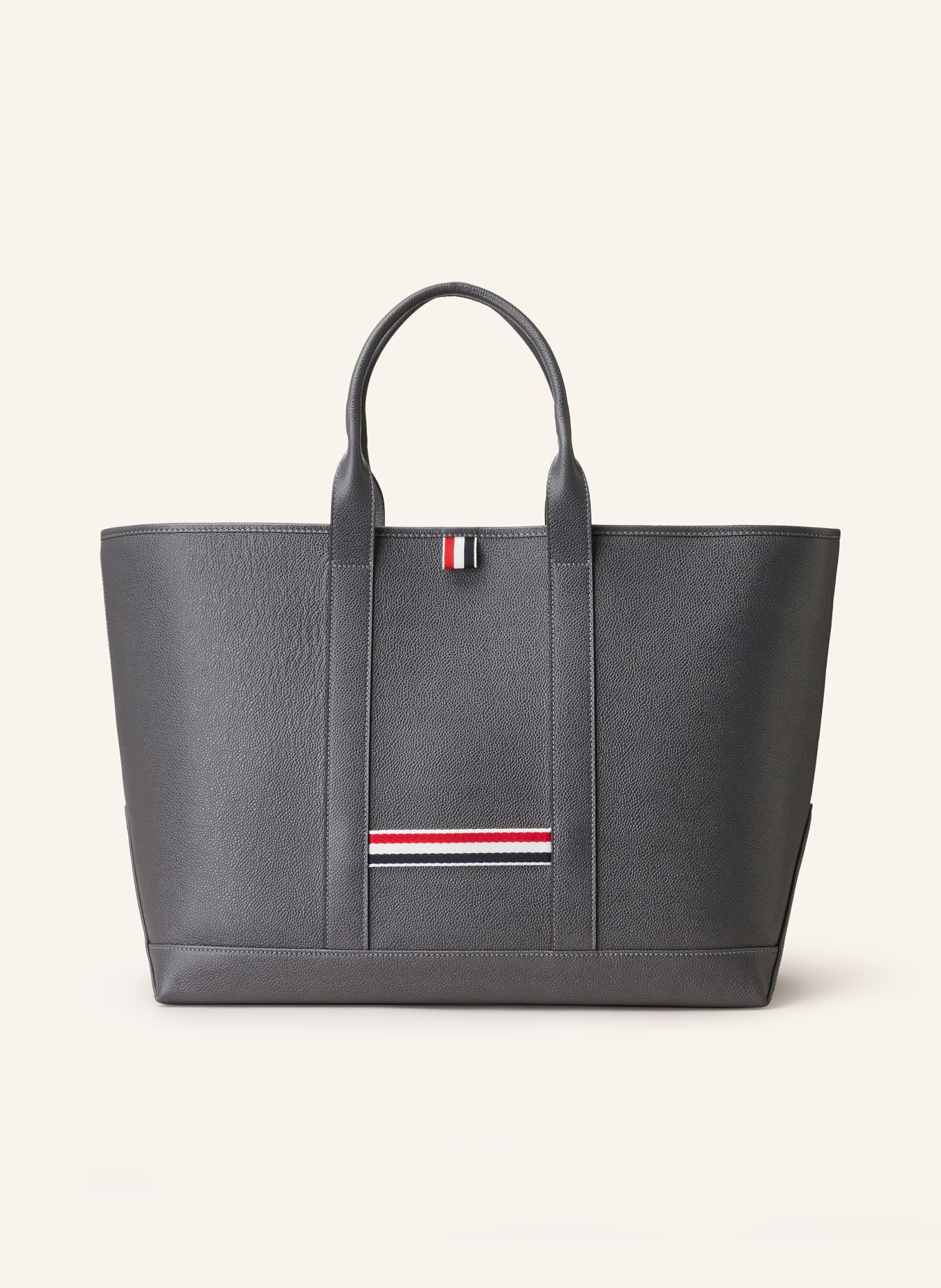 THOM BROWNE. Torba shopper MEDIUM, Kolor: CZIEMNOSZARY (Obrazek 1)