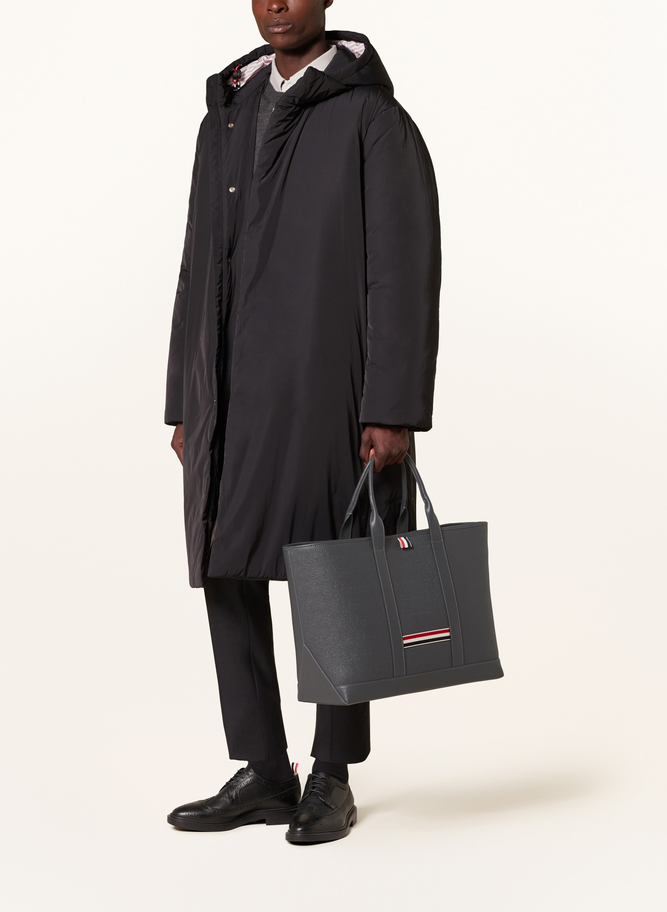 THOM BROWNE. Shopper MEDIUM, Farbe: DUNKELGRAU (Bild 5)