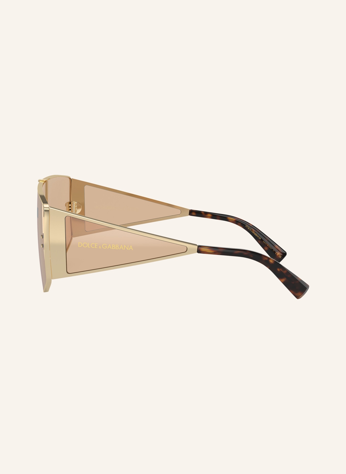 DOLCE & GABBANA Sonnenbrille DG2305: 13655A - GOLD/ HELLBRAUN