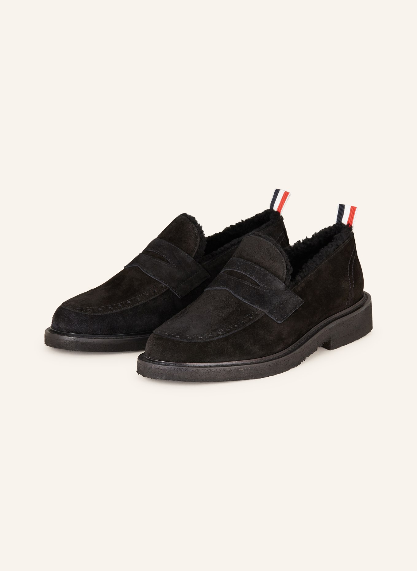 THOM BROWNE. Penny-Loafer: SCHWARZ