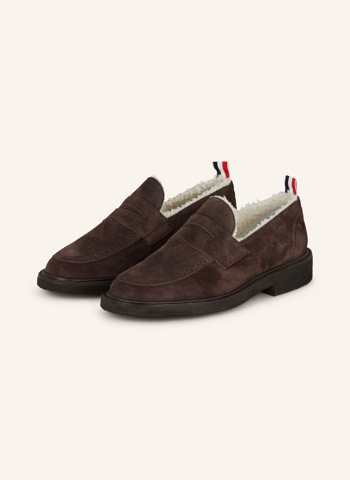 THOM BROWNE. Penny loafers, Kolor: CIEMNOBRĄZOWY (Obrazek 1)