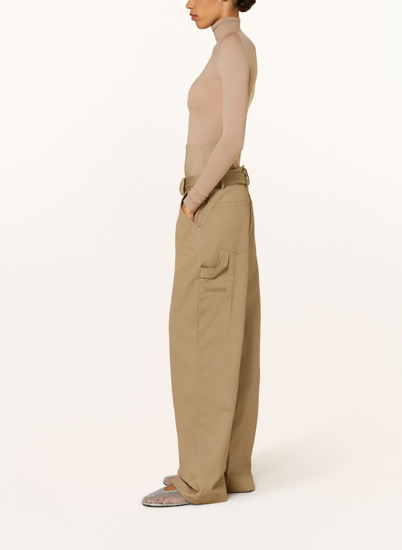 ALAÏA Cargohose: HELLBRAUN