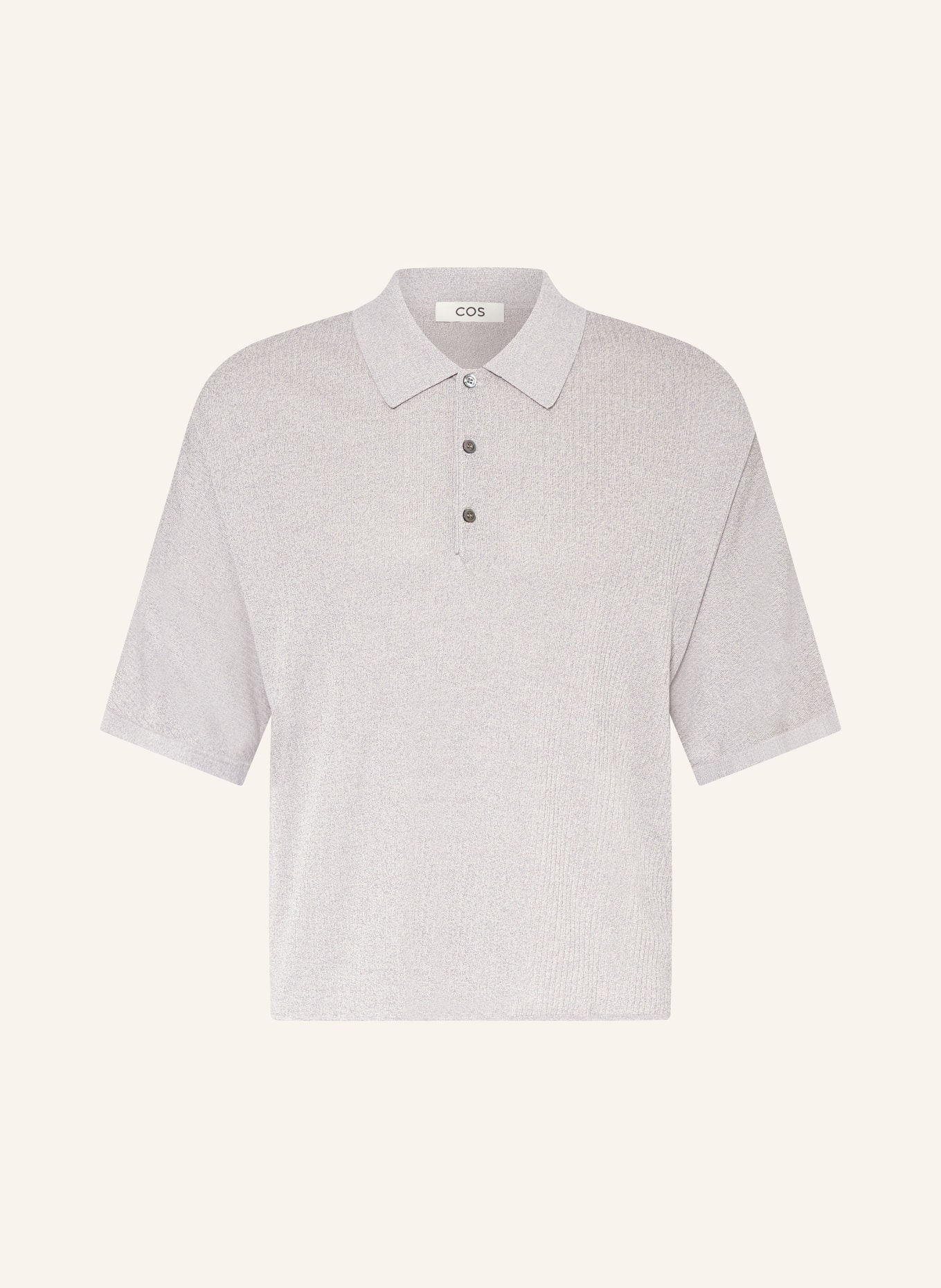 COS Knitted polo shirt, Color: GRAY (Image 1)