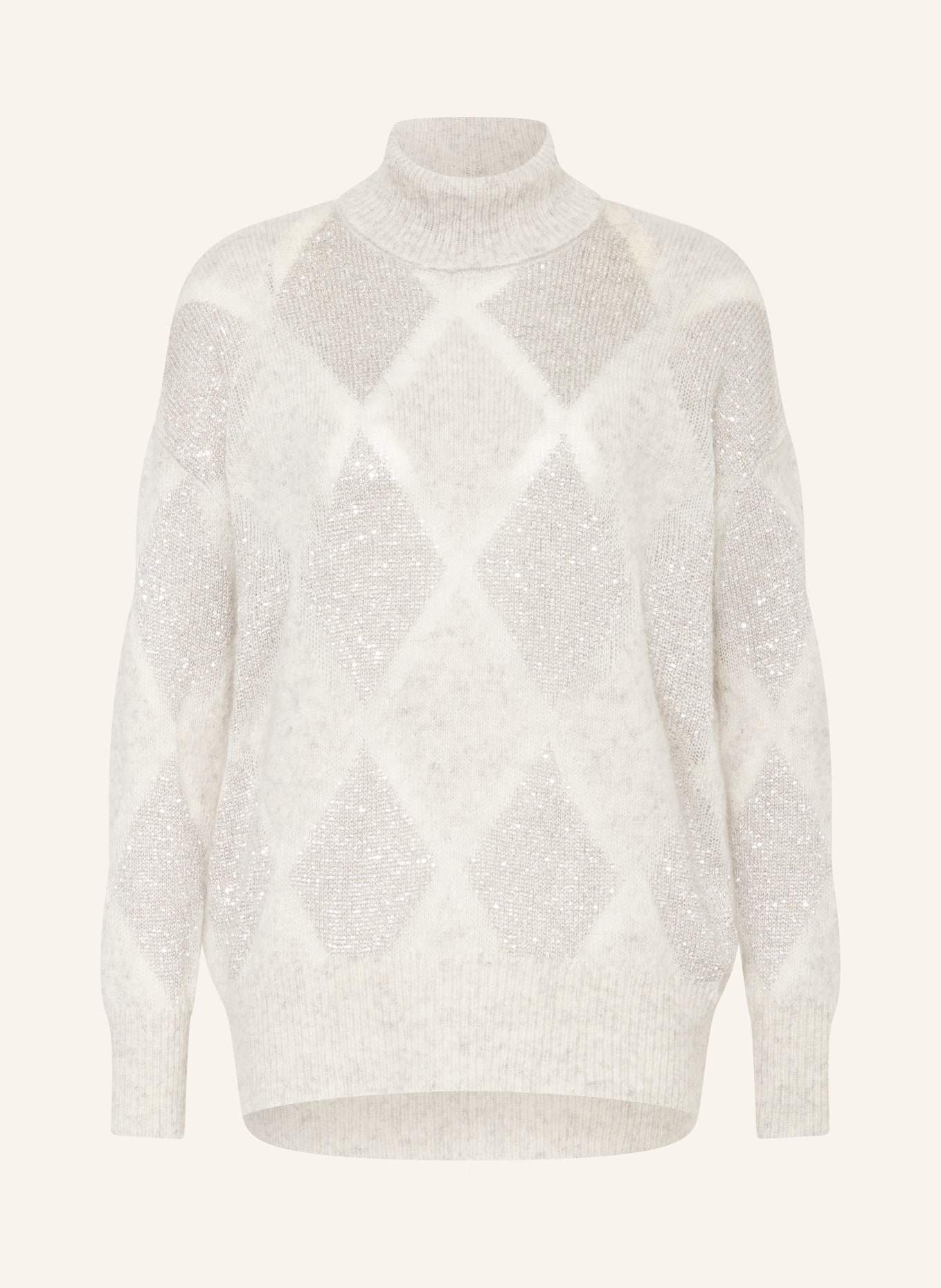 BRUNELLO CUCINELLI Turtleneck sweater with mohair and sequins
