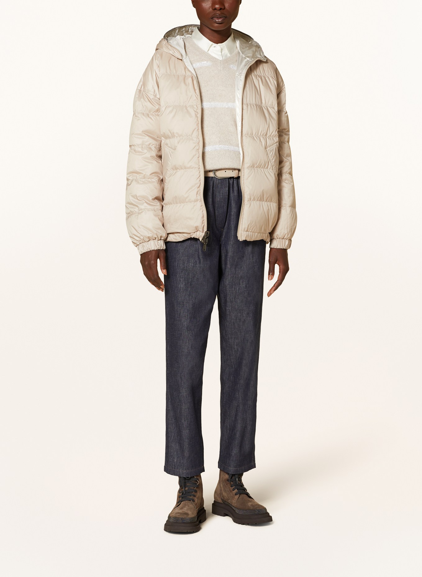 ジャケット BRUNELLO CUCINELLI Reversible wool and silk down jacket Brunello Cucinelli Reversible Wool And Silk Down Jacket