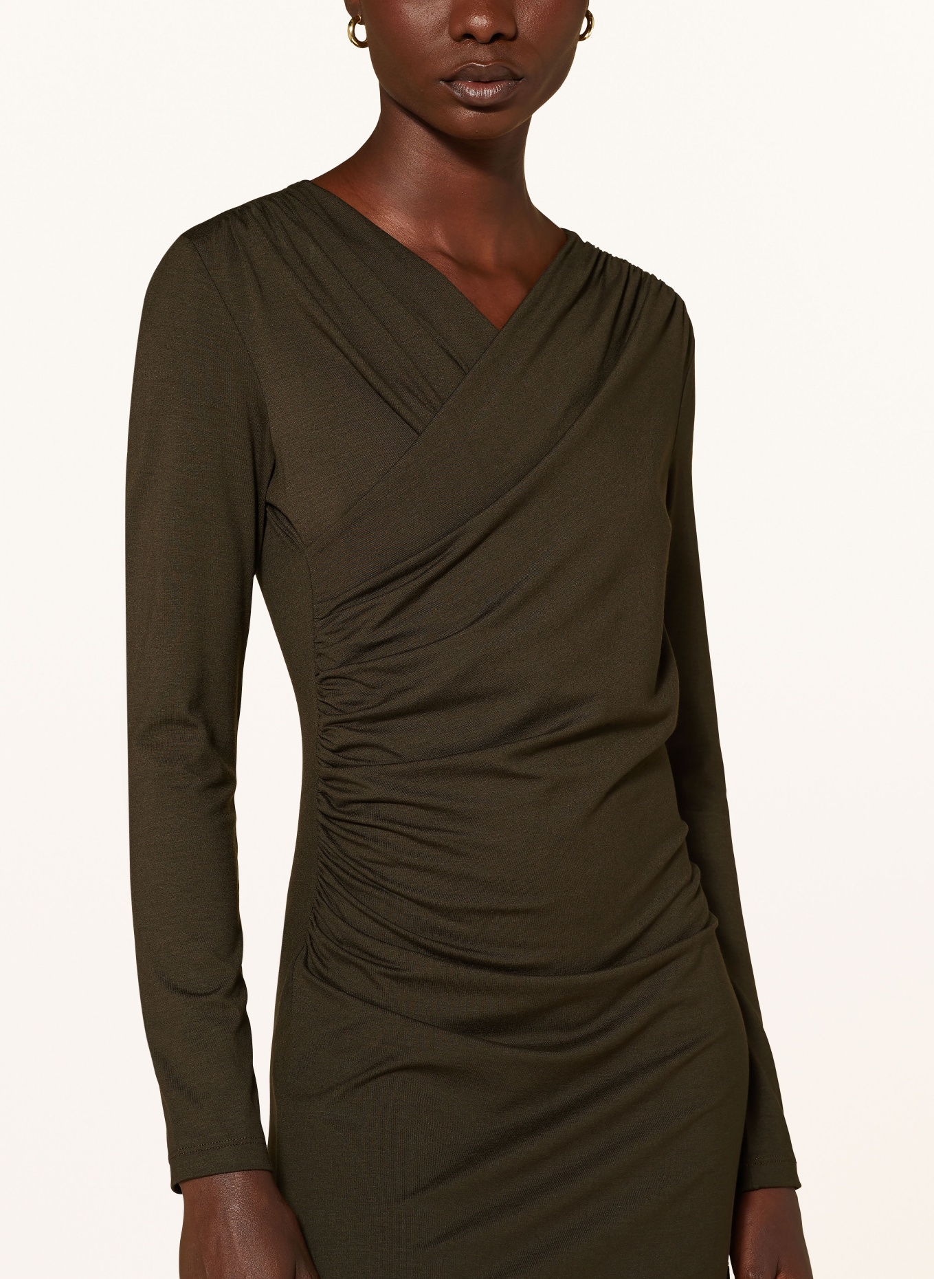 REISS Jersey dress LISA in khaki