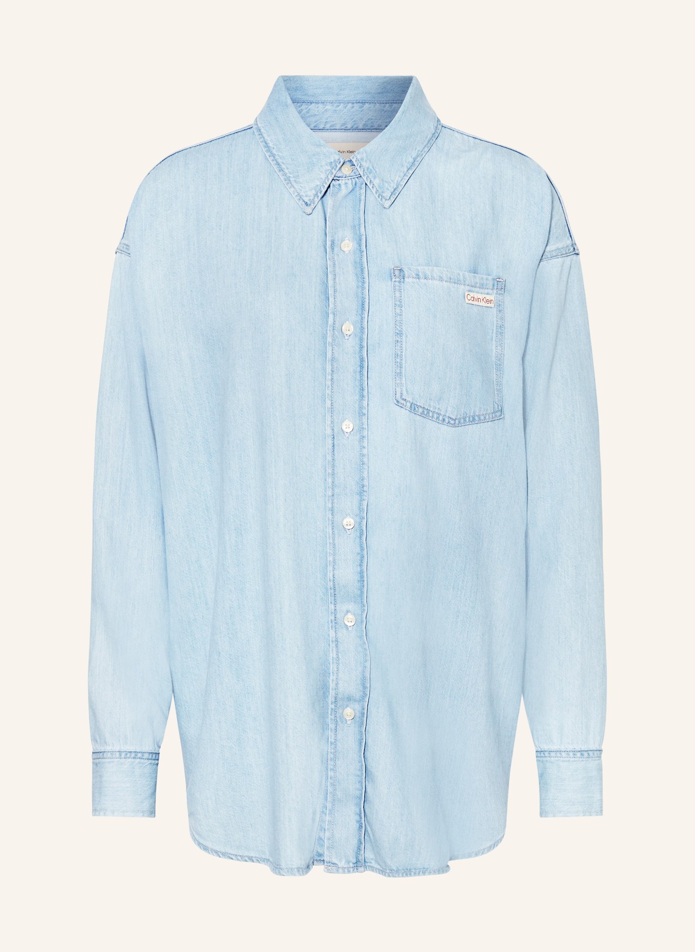 Calvin Klein Jeans Oversized-Hemdbluse: HELLBLAU