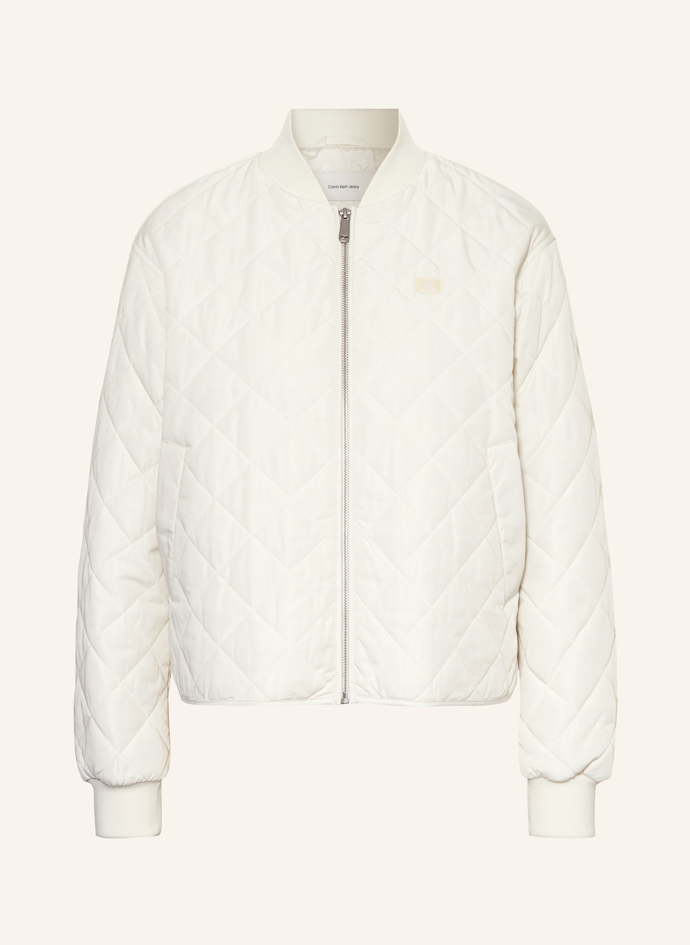 White quilted bomber jacket sales