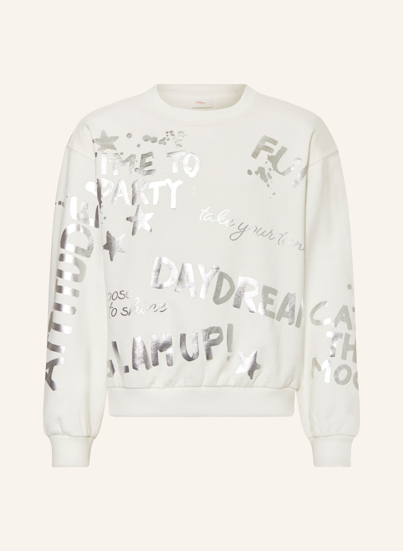 s.Oliver RED Sweatshirt in ecru silber