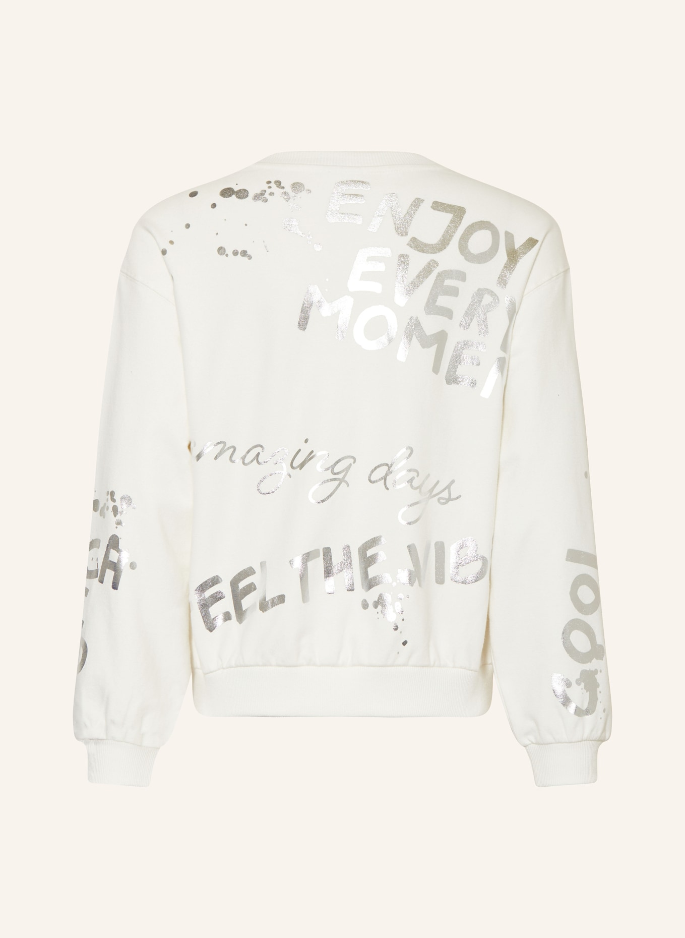 s.Oliver RED sweat-shirt: ÉCRU / ARGENT