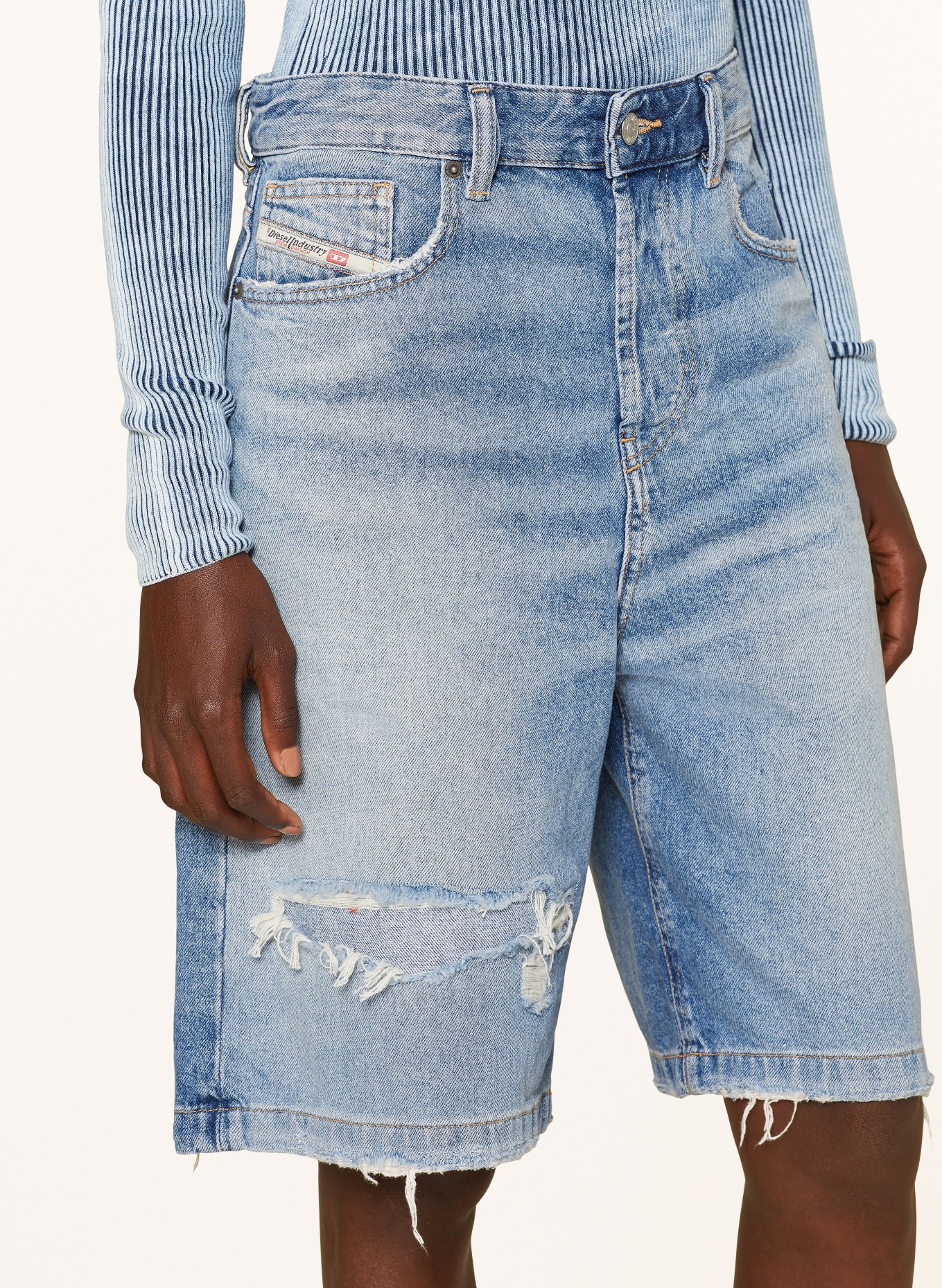 Diesel denim shorts cheap