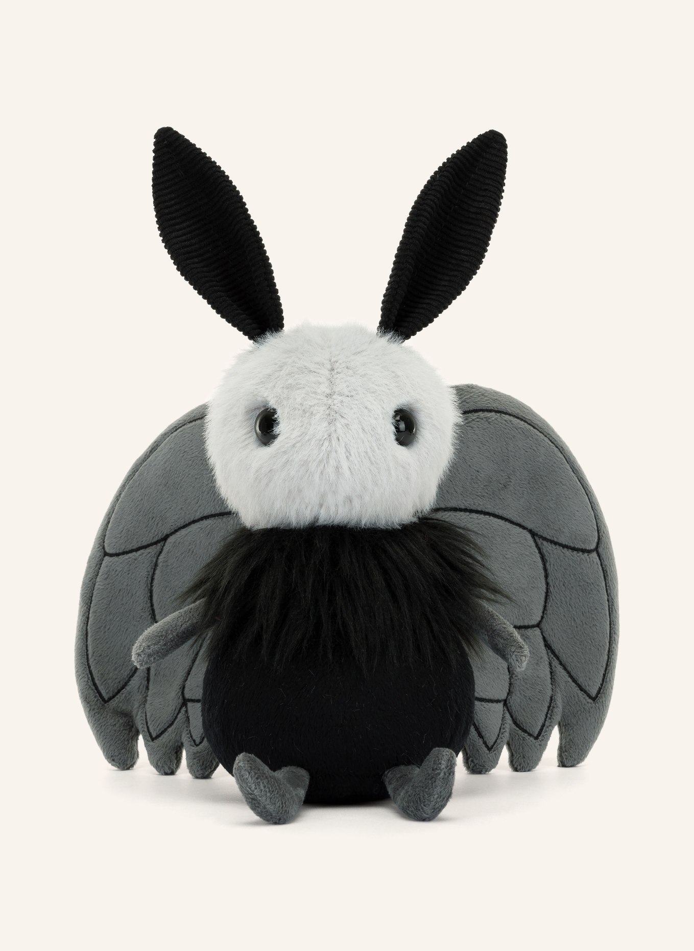 Jellycat Motte-Kuscheltier MIFF MOTHMAN, Farbe: SCHWARZ/ GRAU/ WEISS (Bild 1)