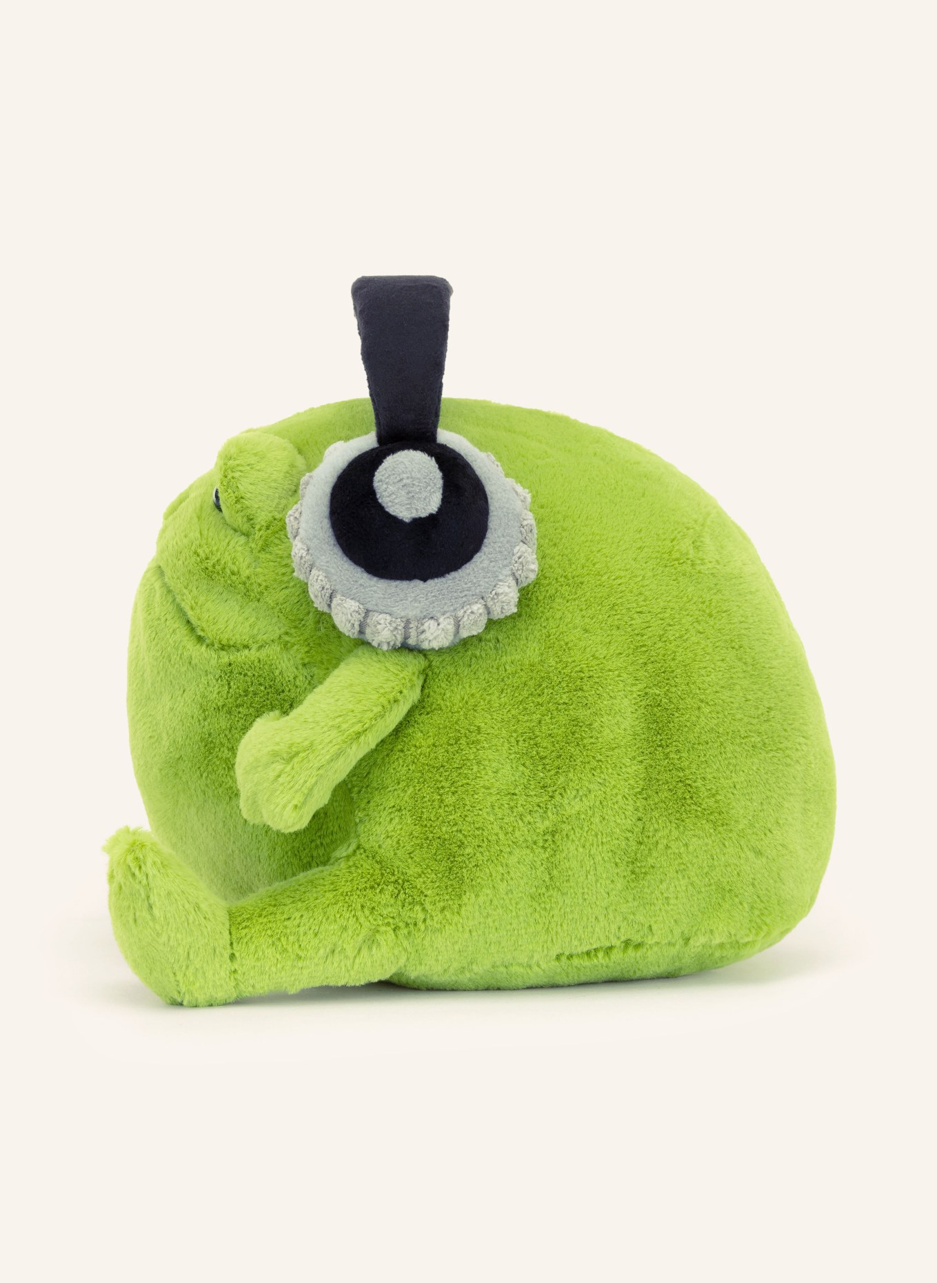 Jellycat Frosch-Kuscheltier RICKY RAIN FROG HEADPHONES, Farbe: GRÜN/ SCHWARZ (Bild 3)