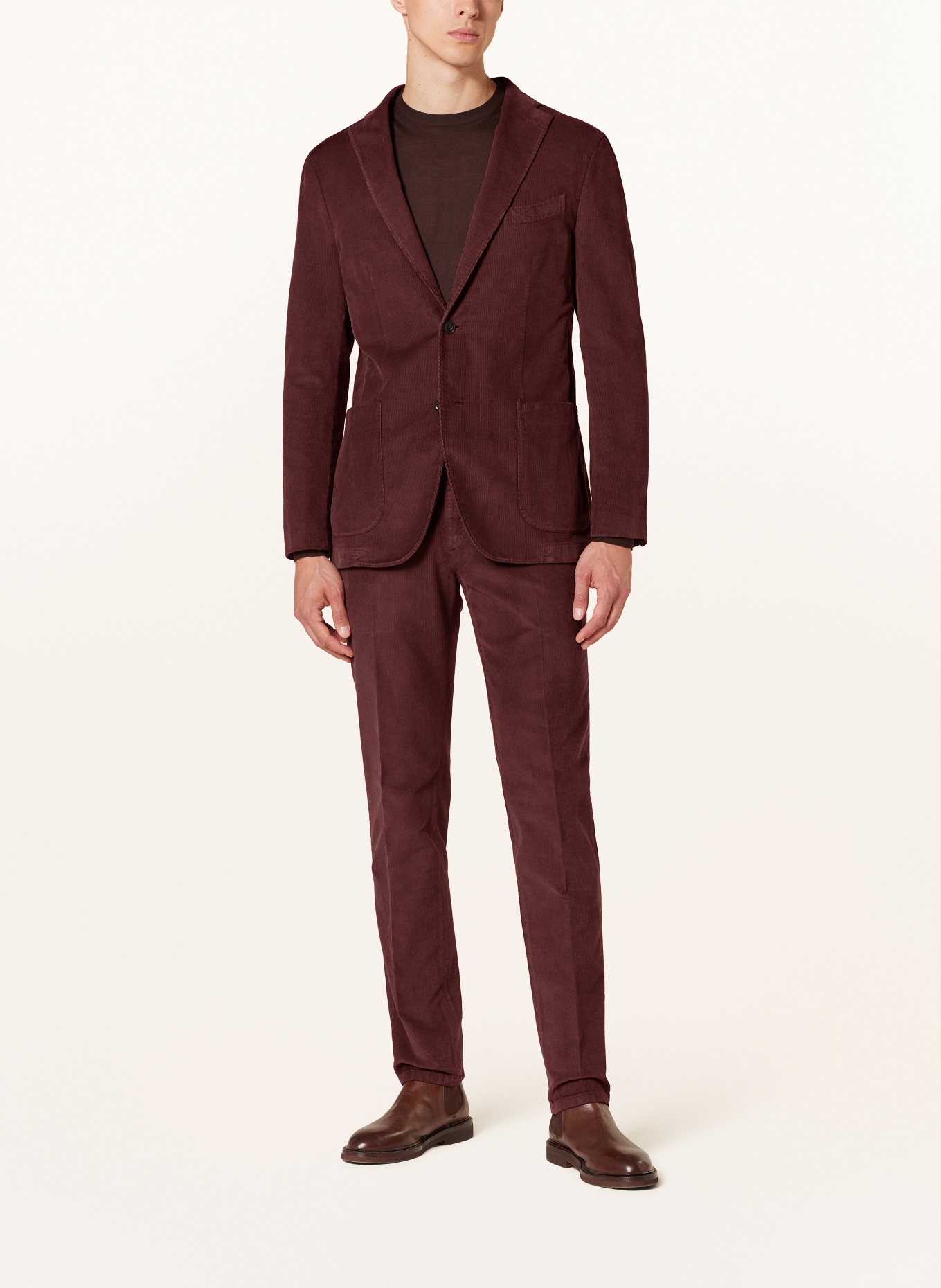 Burgundy corduroy suit online