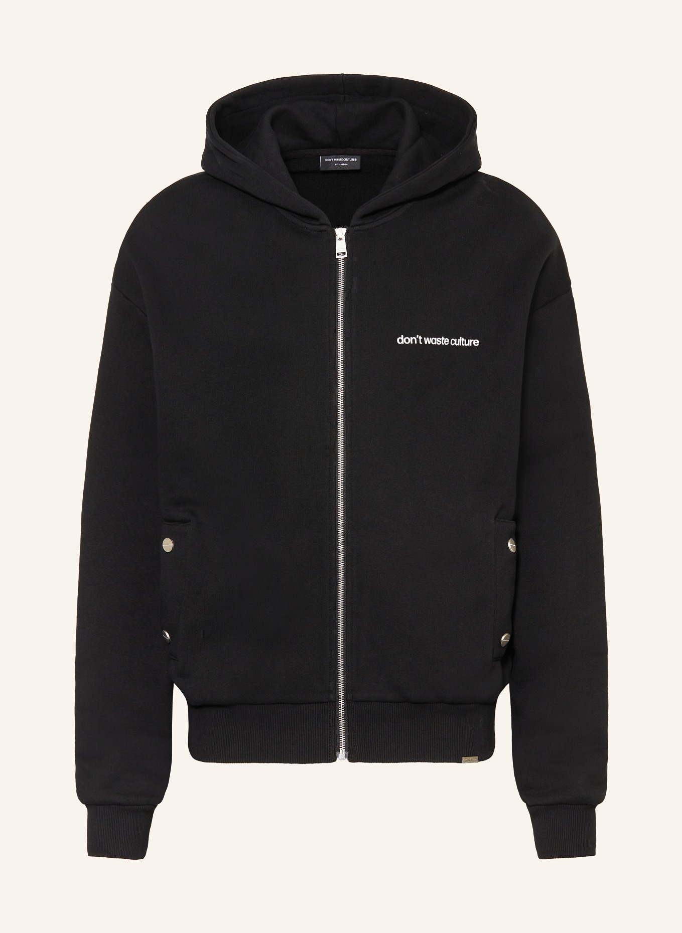 don't waste culture Bluza rozpinana oversize ALE MAISON: CZARNY
