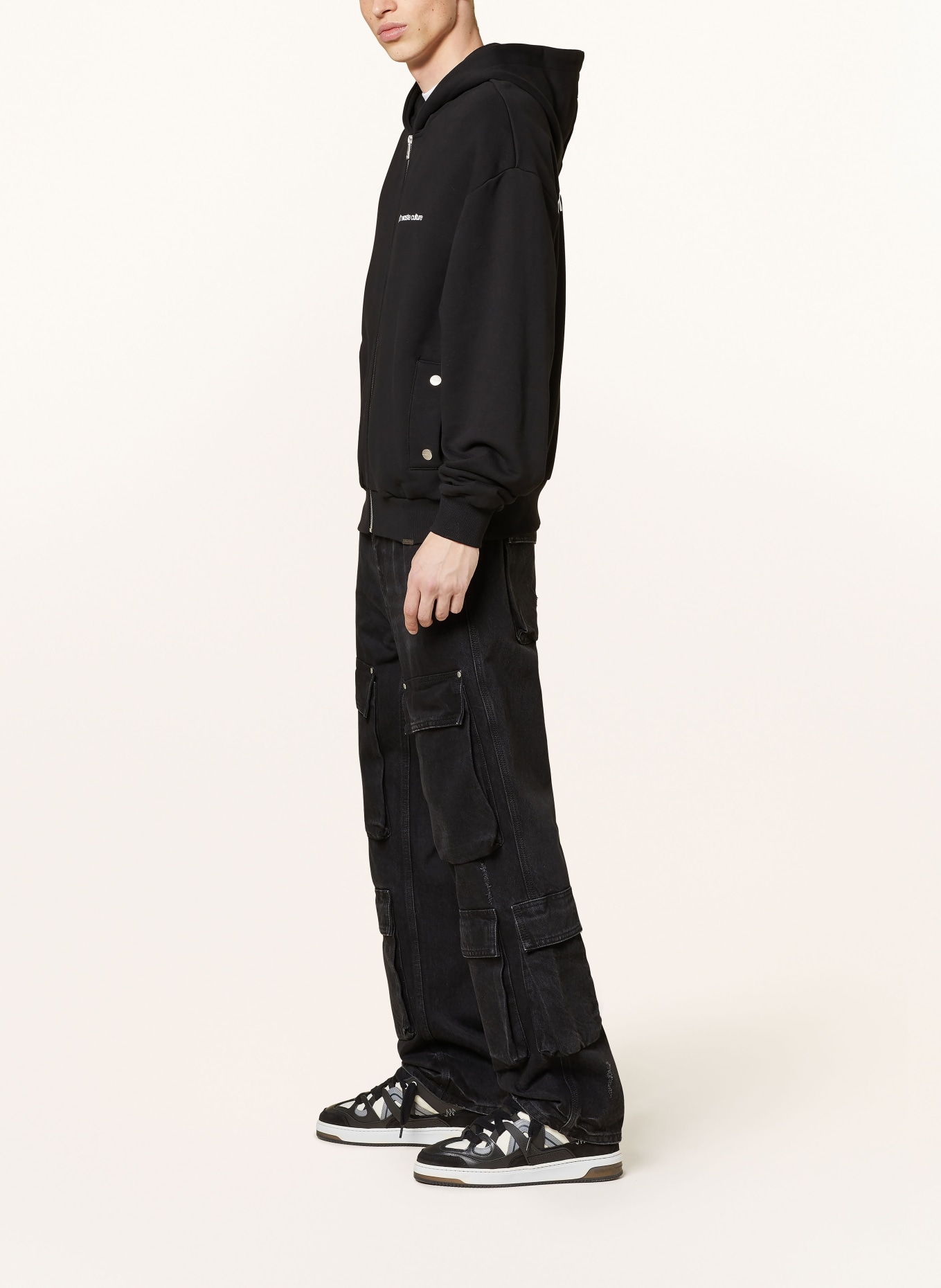 don't waste culture Bluza rozpinana oversize ALE MAISON: CZARNY