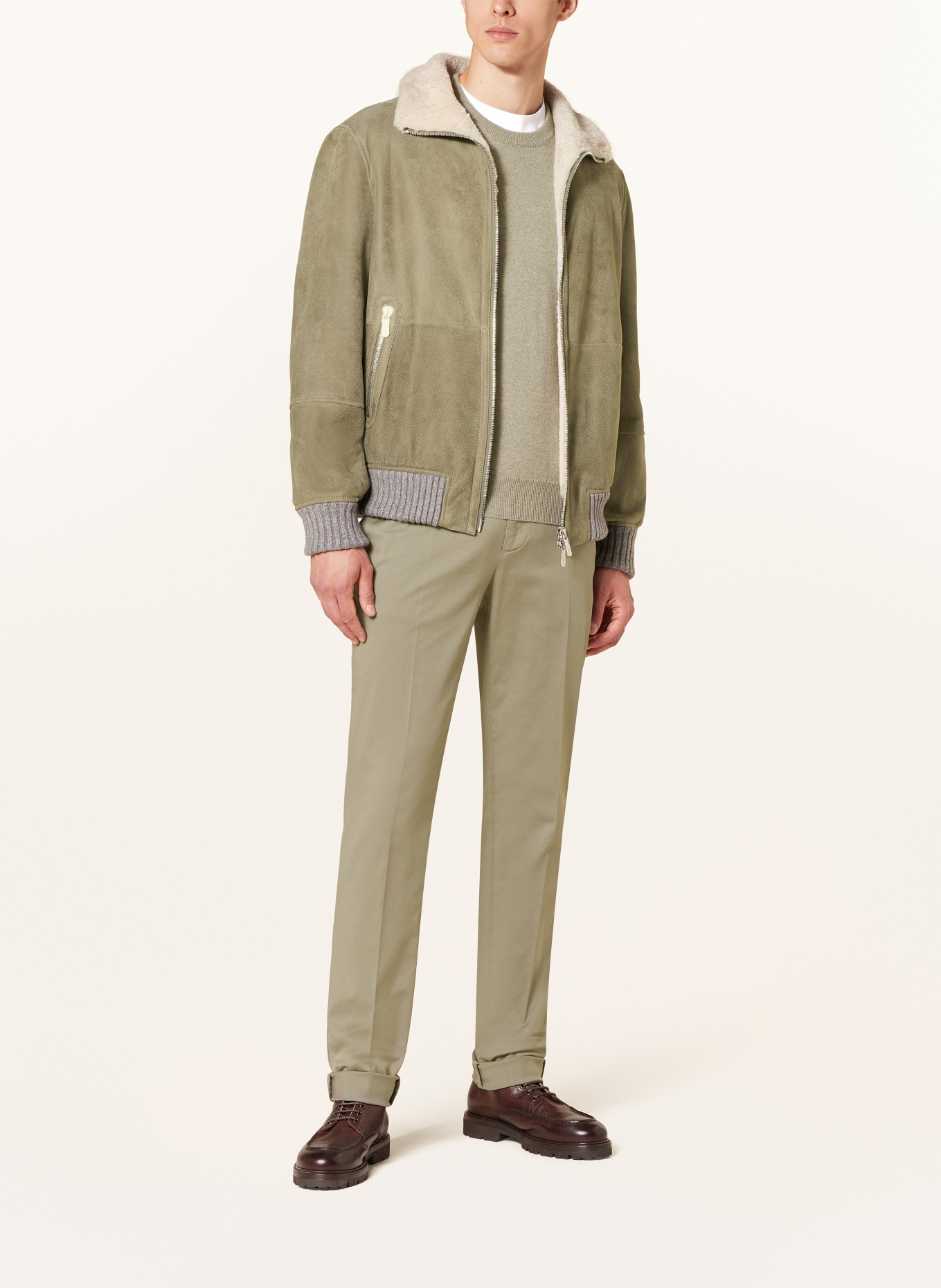 Brunello cucinelli lammfelljacke
