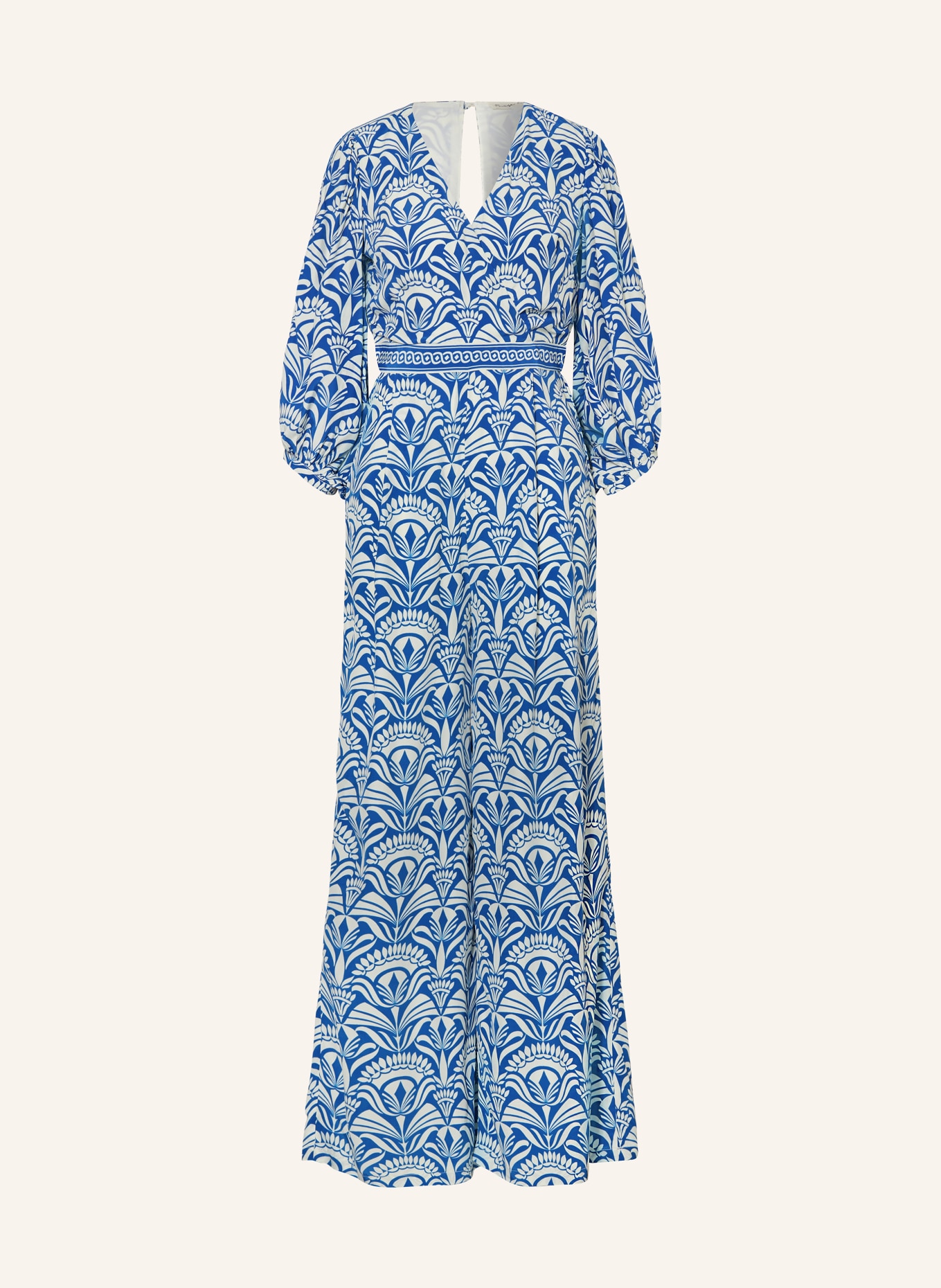 Phase Eight Jumpsuit AMY with 3/4 sleeves, Color: BLUE/ WHITE (Image 1)