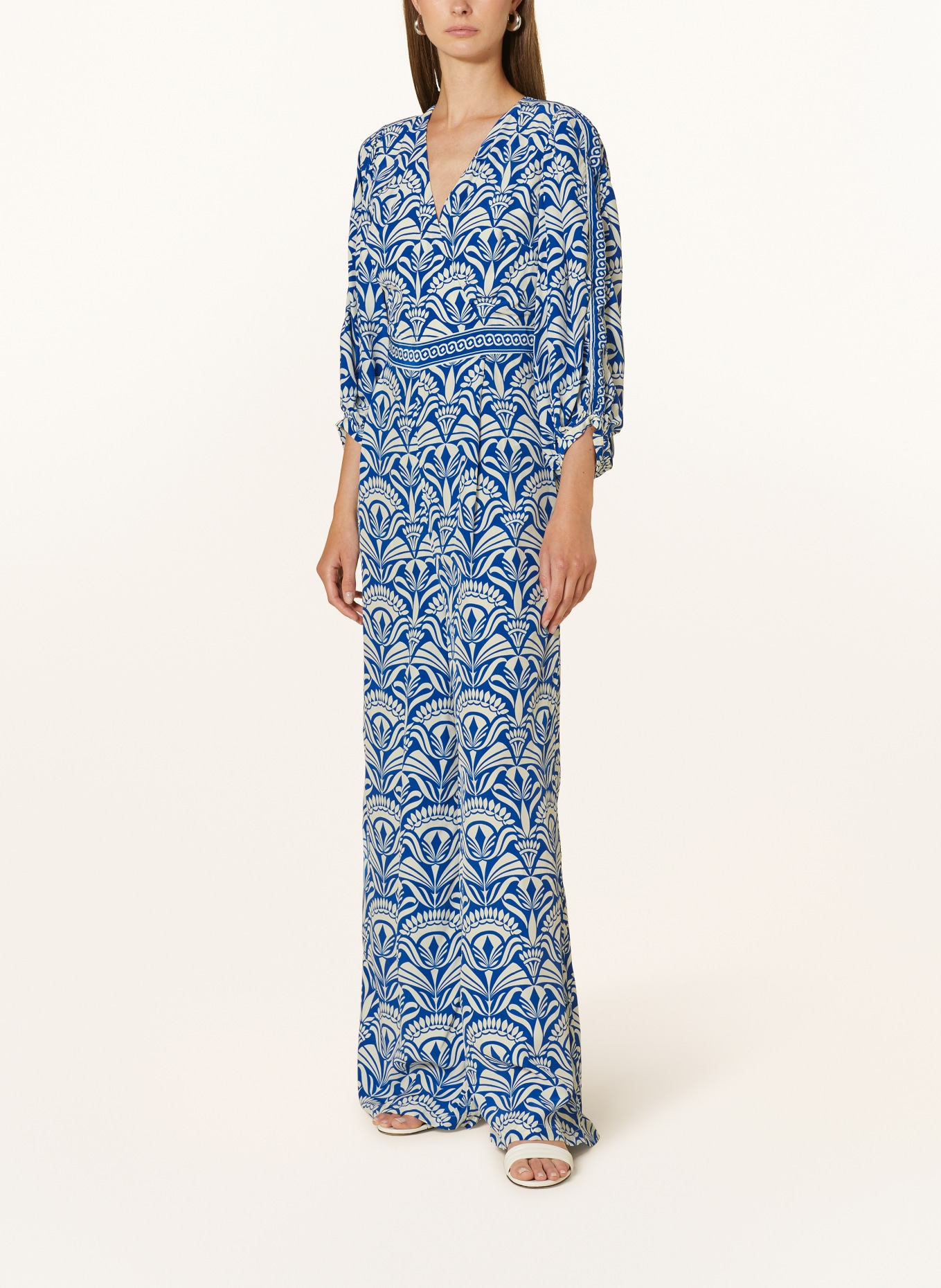 Phase Eight Jumpsuit AMY with 3/4 sleeves, Color: BLUE/ WHITE (Image 2)