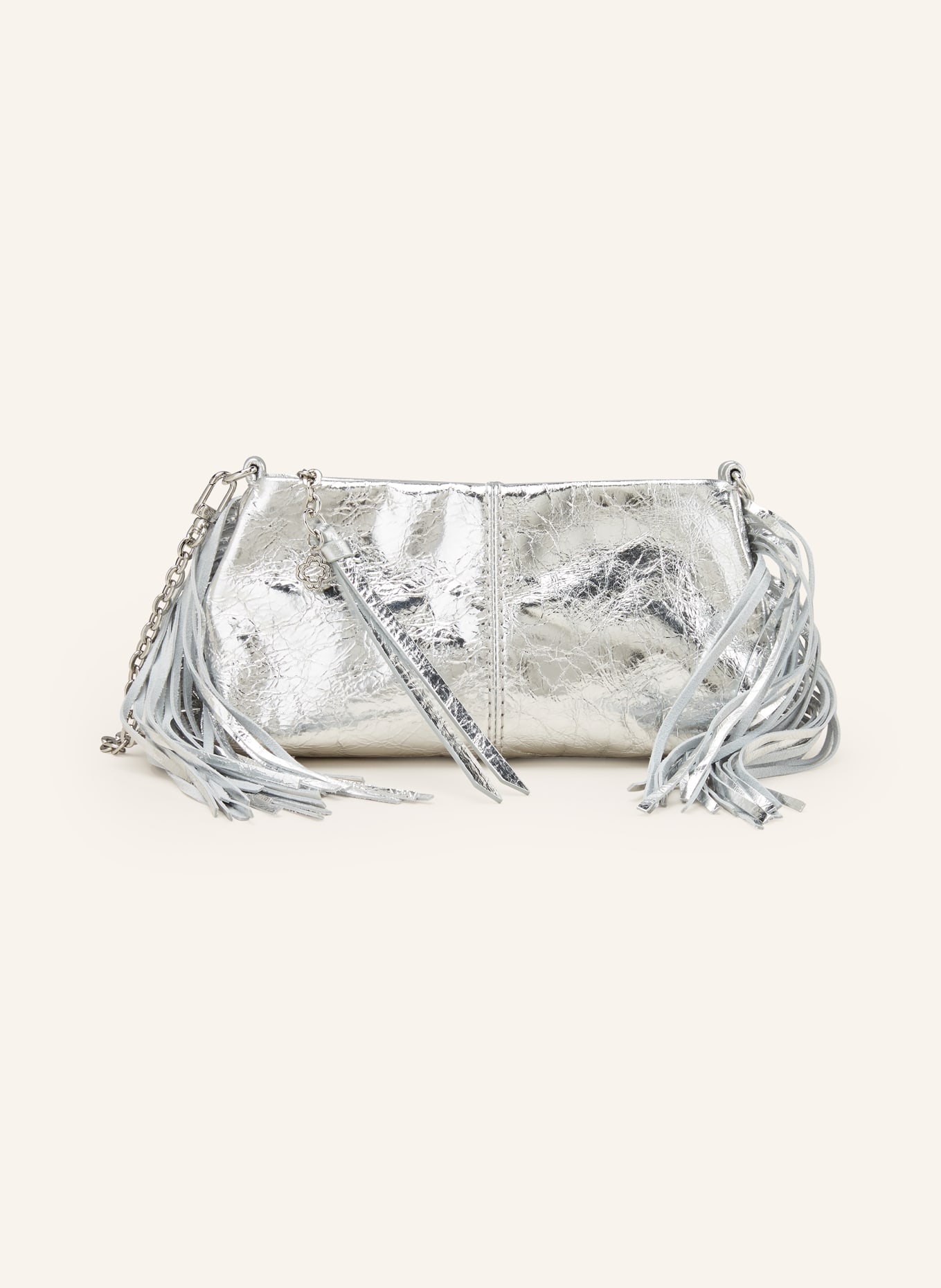 maje Clutch: SILBER