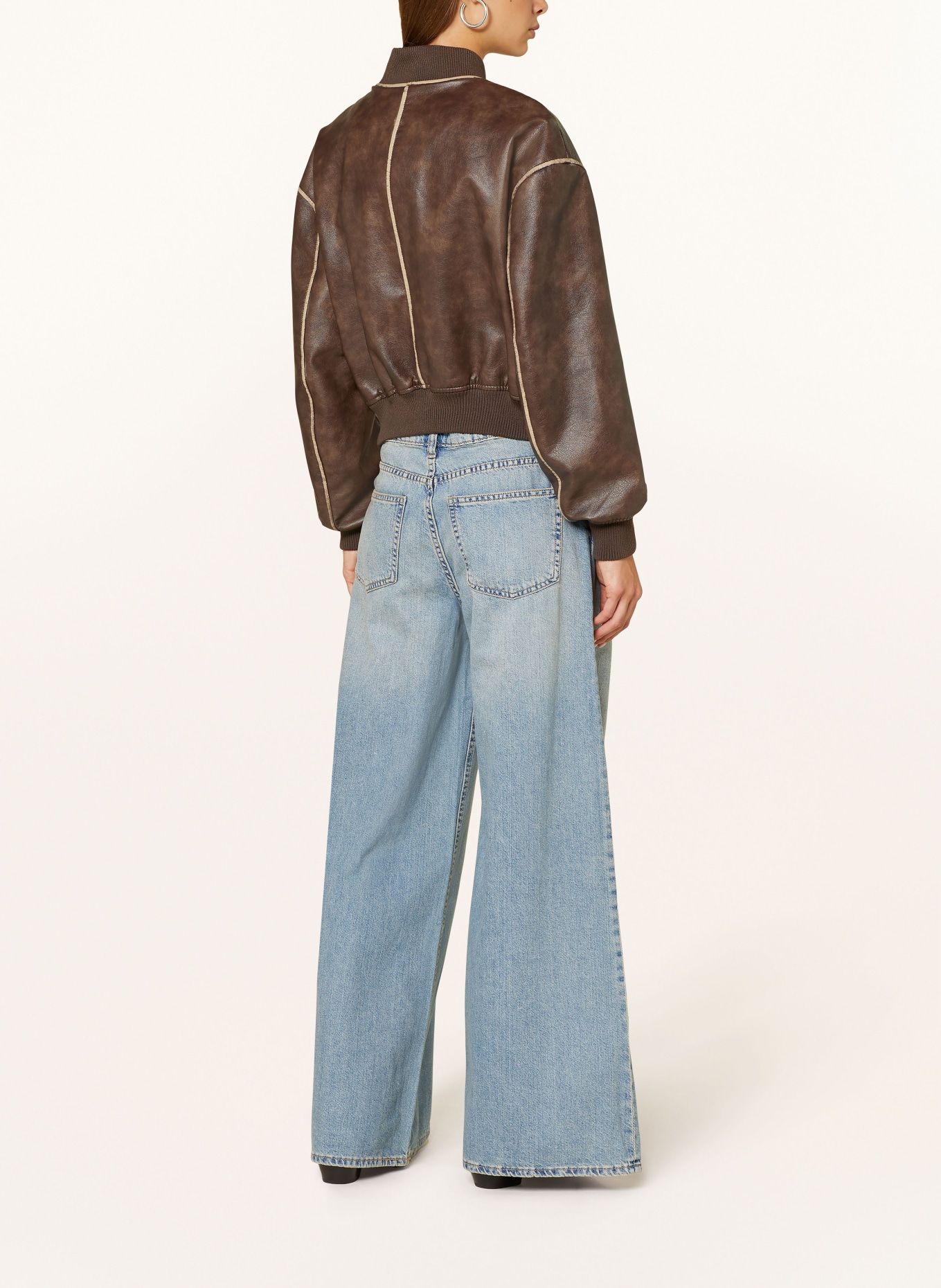 GUESS Blouson ANGELIQUE in Lederoptik: BRAUN