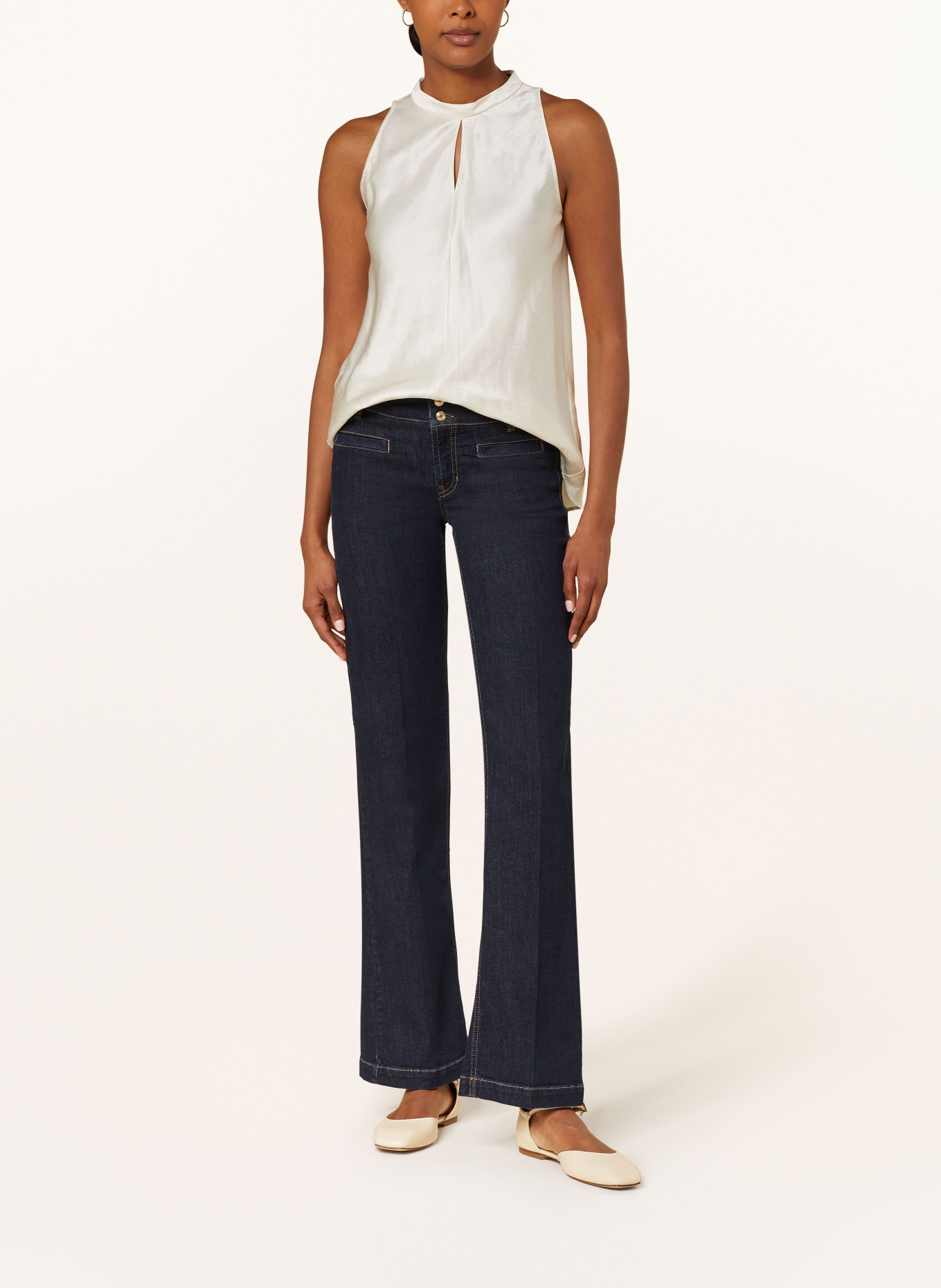 CAMBIO Flared jeans TESSA: DARK BLUE