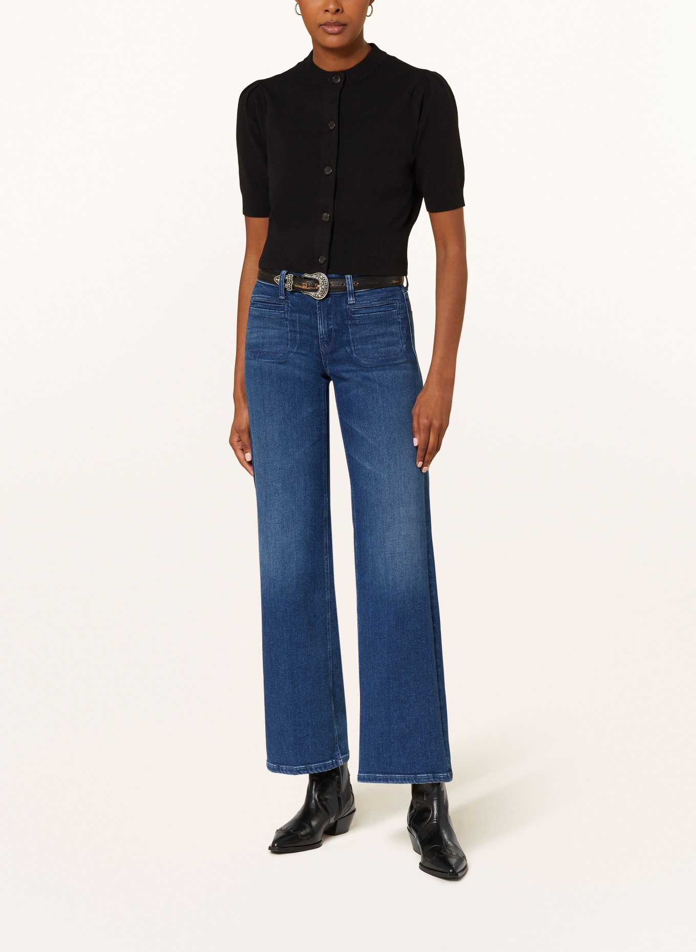 CAMBIO Flared Jeans TESS: BLAU