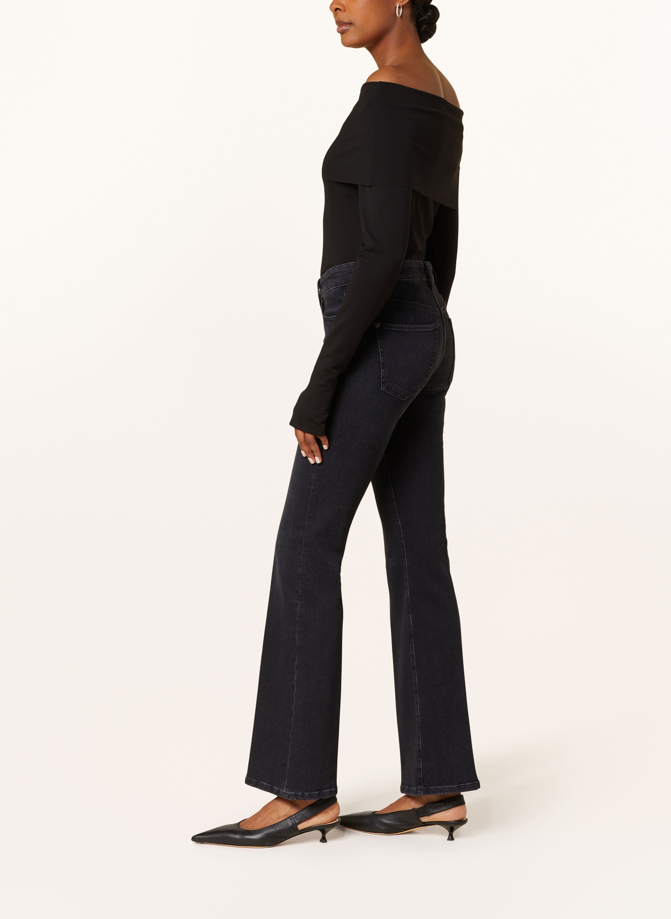CAMBIO Flared jeans PARIS: BLACK