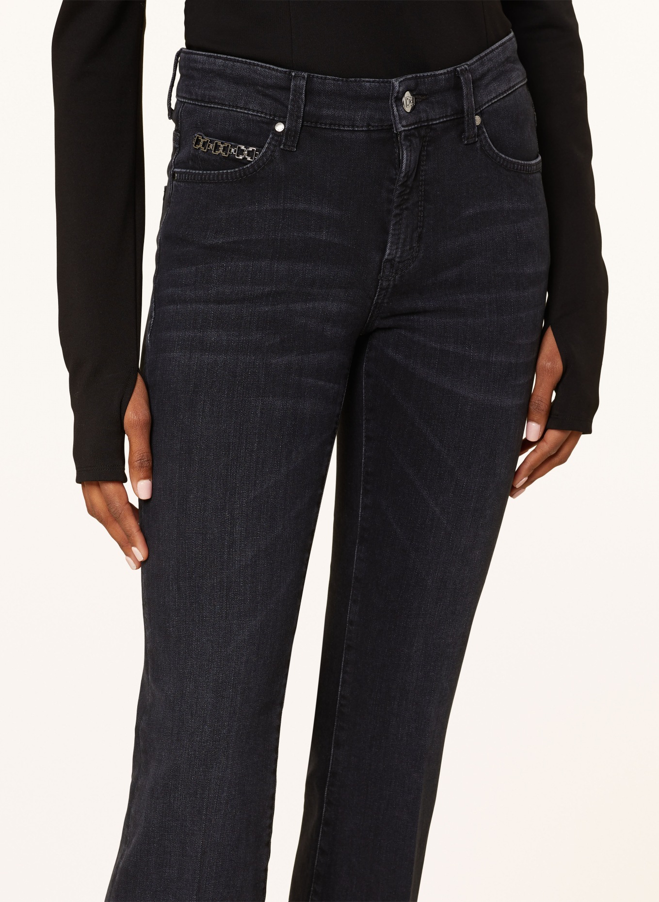 CAMBIO Flared jeans PARIS: BLACK