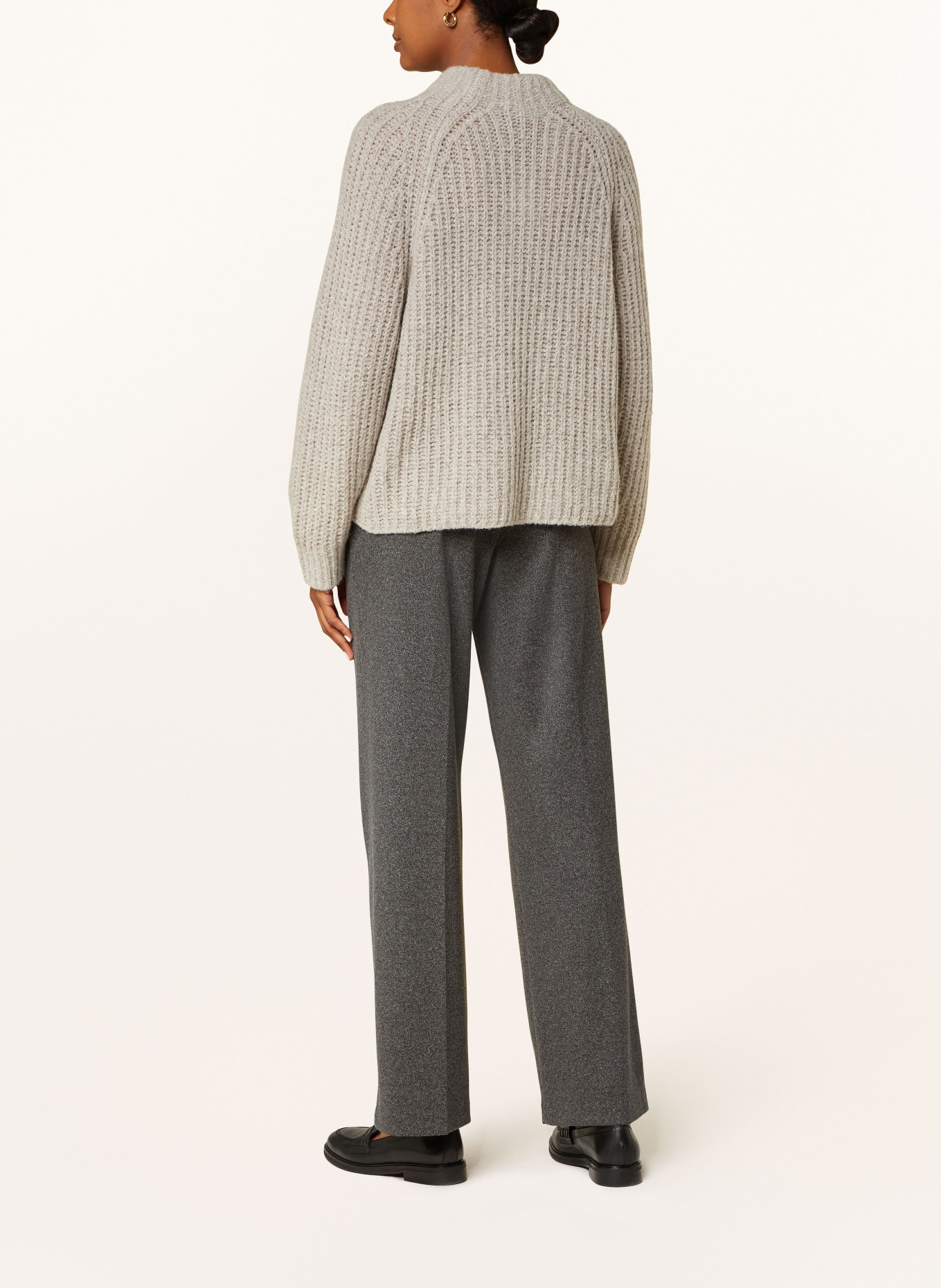 CAMBIO Wide leg trousers AMELIE: DARK GRAY