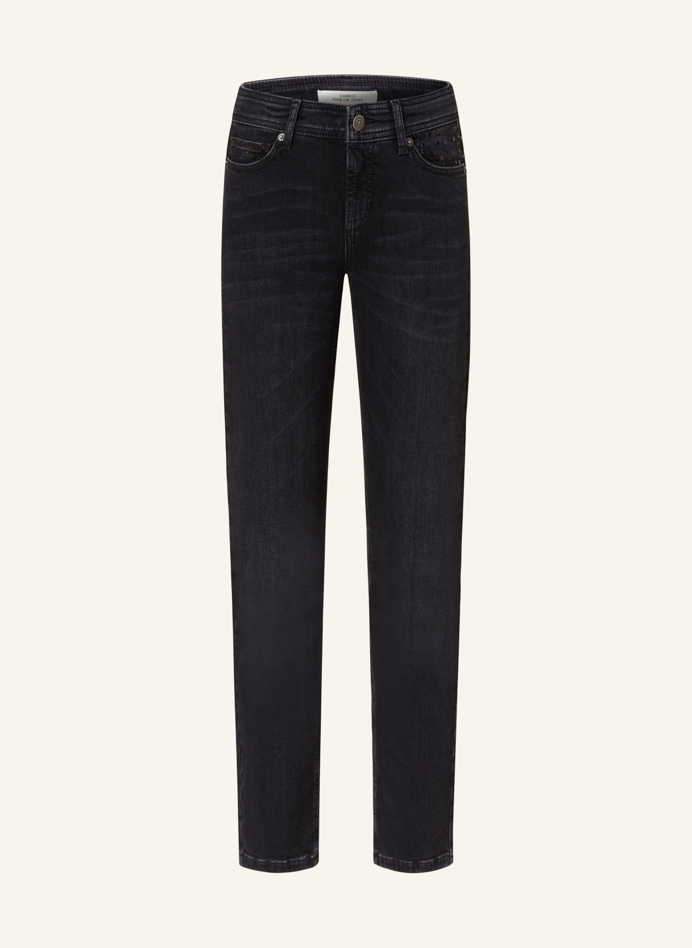 CAMBIO wash jeans PIPER with sequins: BLACK