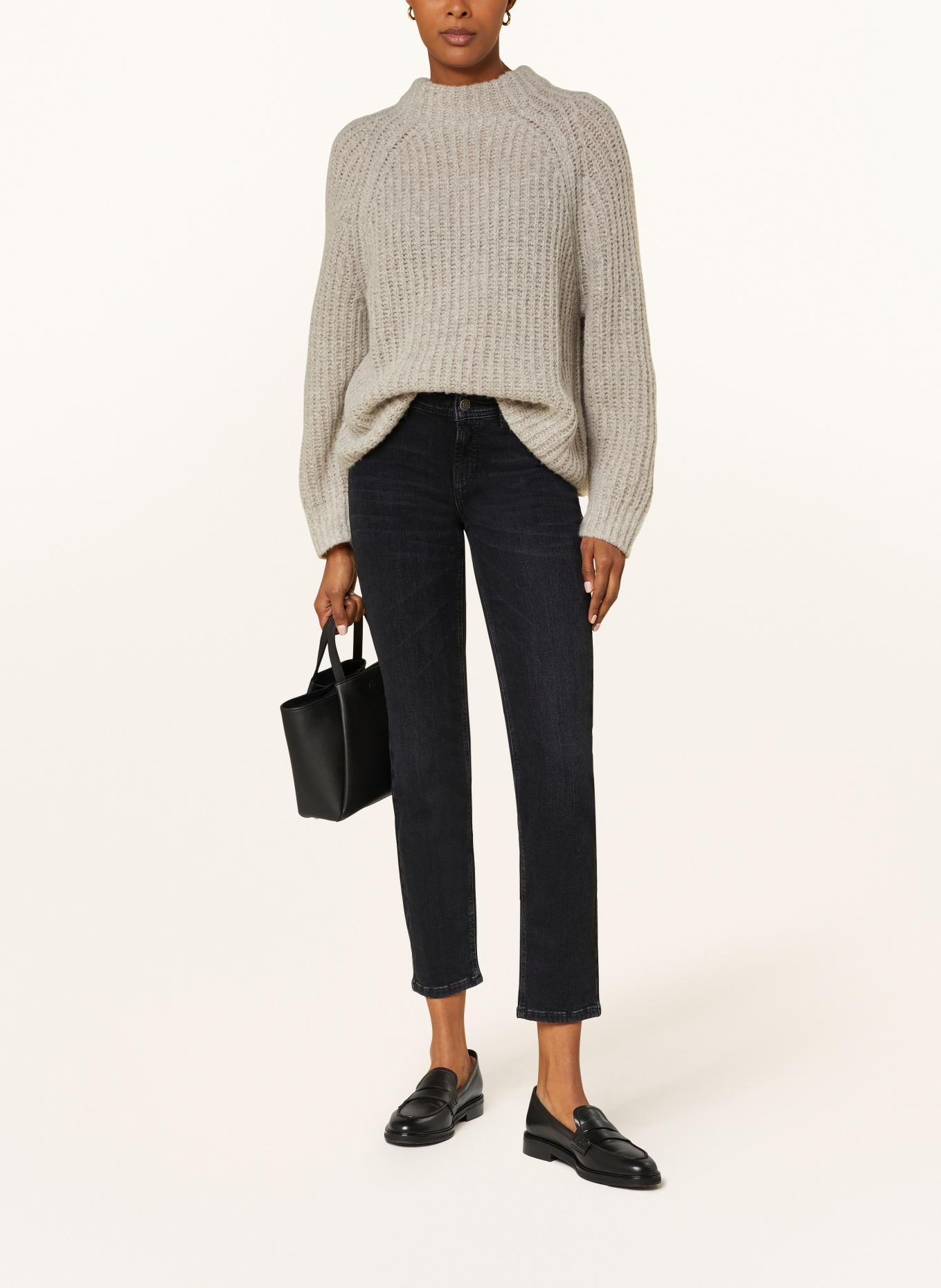CAMBIO wash jeans PIPER with sequins: BLACK