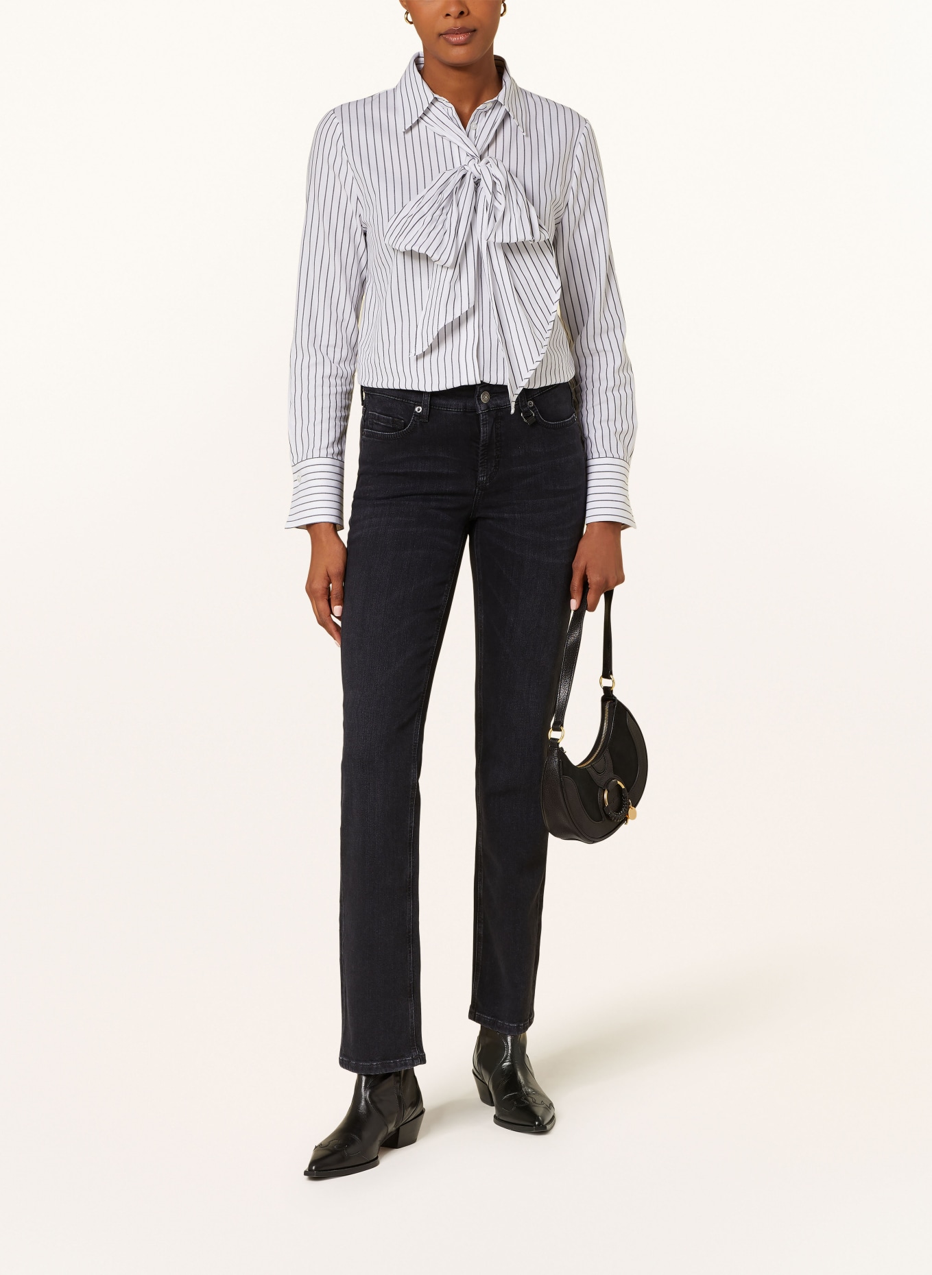 CAMBIO Straight Flared jeans PIPER, Color: BLACK (Image 2)