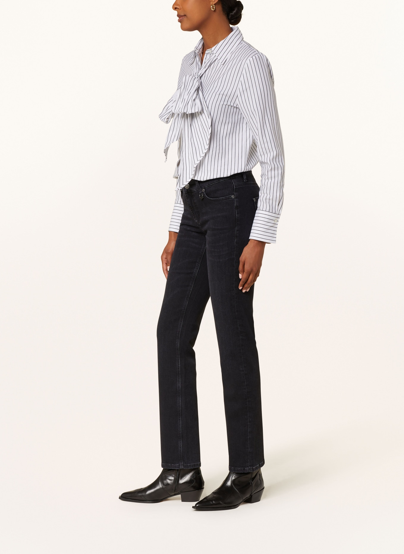 CAMBIO Straight Flared jeans PIPER, Color: BLACK (Image 4)