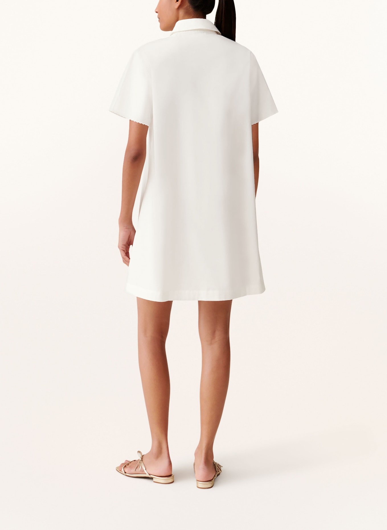 CLAUDIE PIERLOT Hemdblusenkleid mit Lochspitze, Farbe: WEISS (Bild 3)