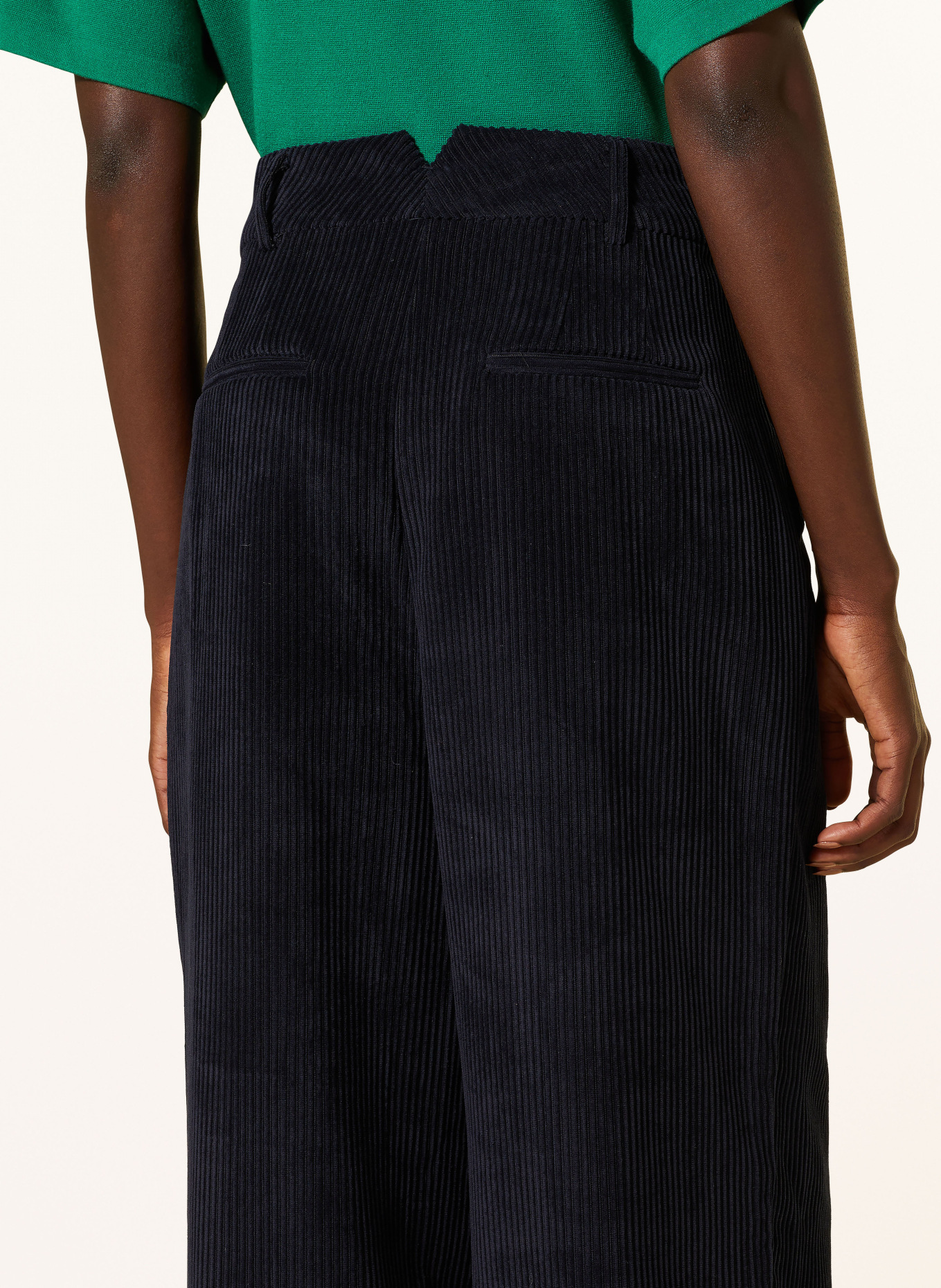 ESSENTIEL ANTWERP Corduroy trousers GERANIUM, Color: DARK BLUE (Image 5)