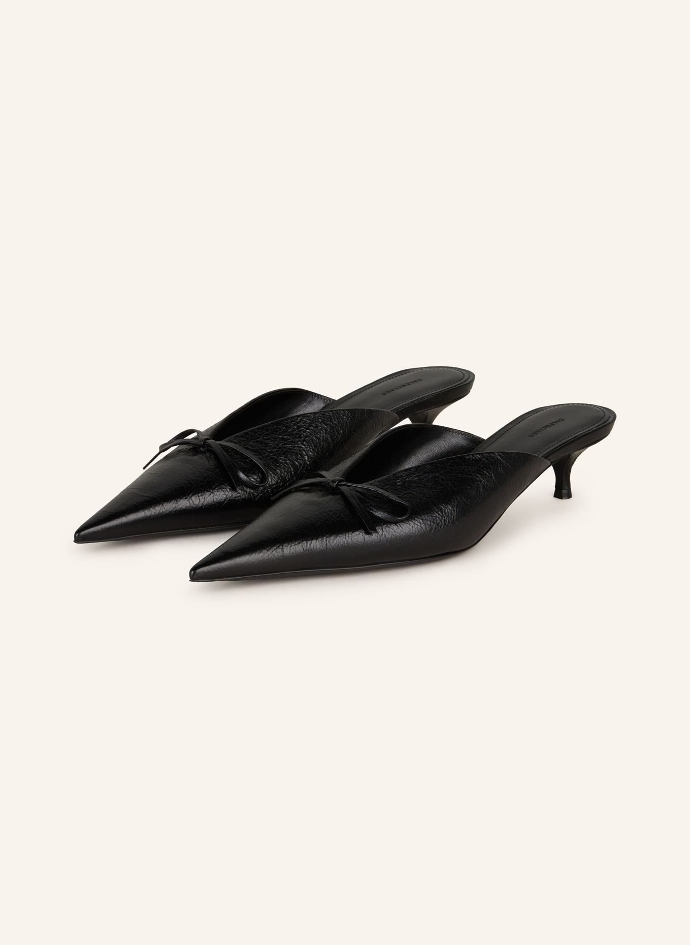 Black bow mules hot sale