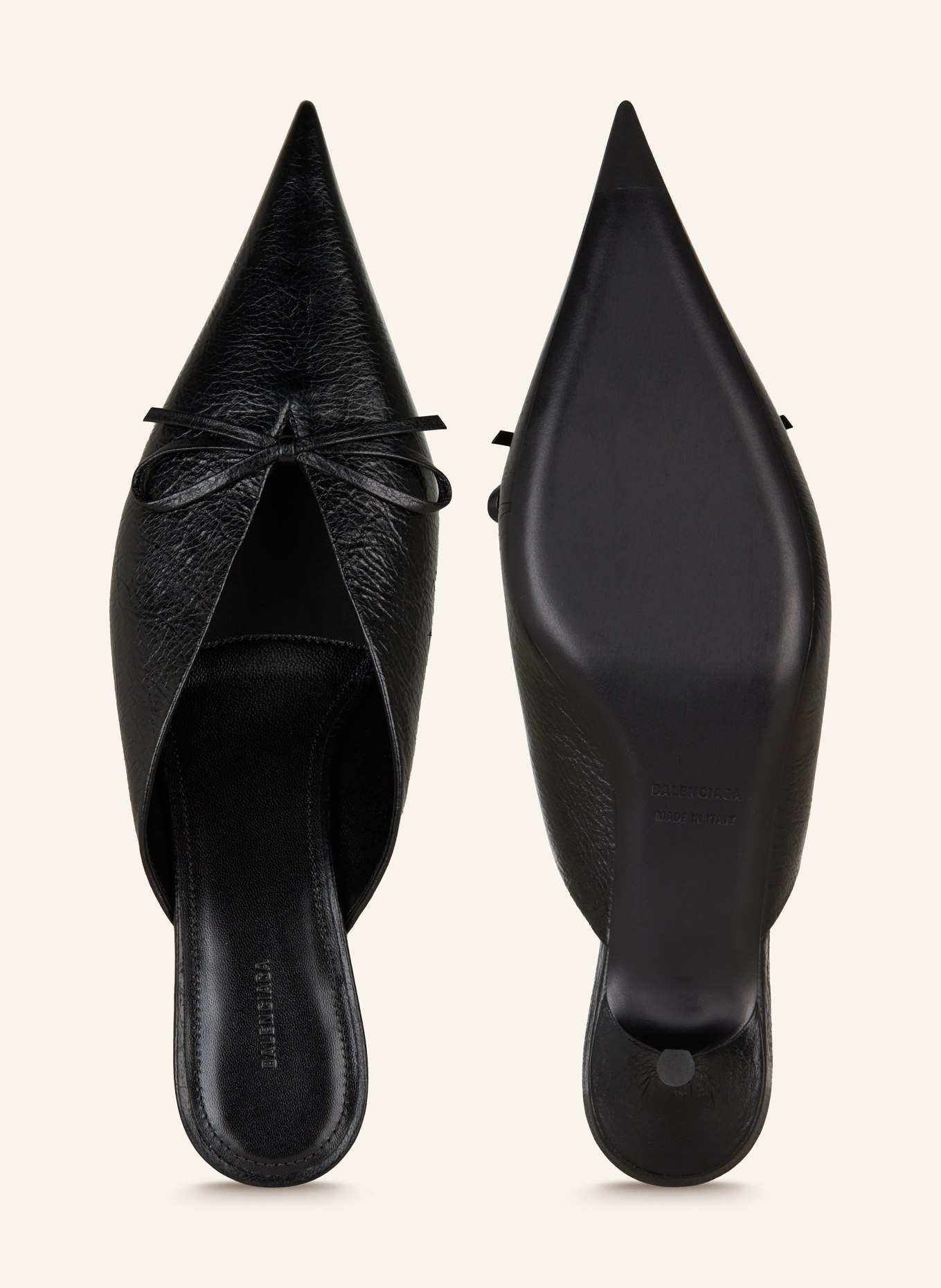 BALENCIAGA Mules KNIFE BOW: SCHWARZ