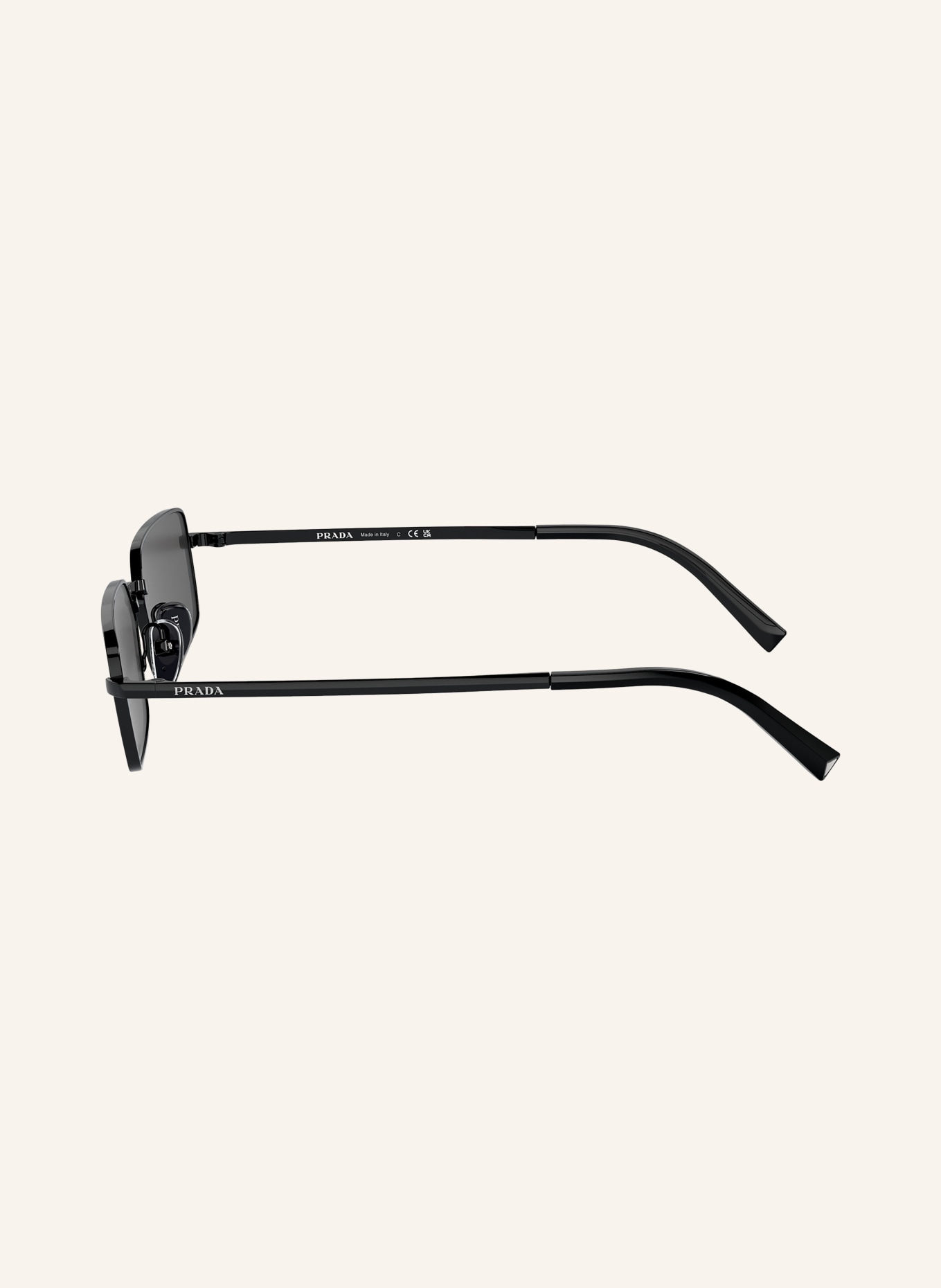 PRADA Sunglasses PR A60S, Color: 1AB5S0 - BLACK/ DARK GRAY (Image 3)