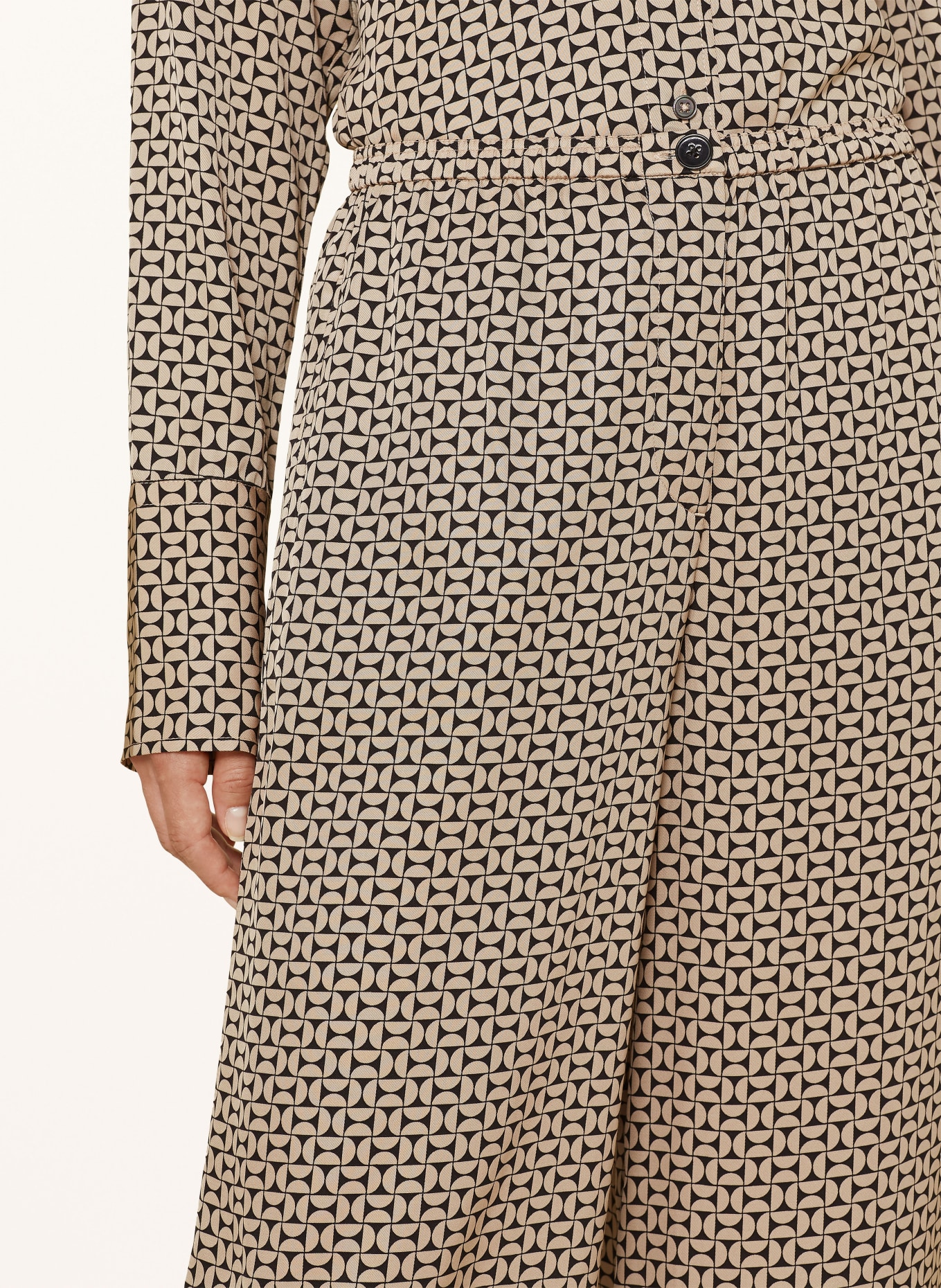 Marc O'Polo Marlenehose, Farbe: SCHWARZ/ BEIGE (Bild 5)