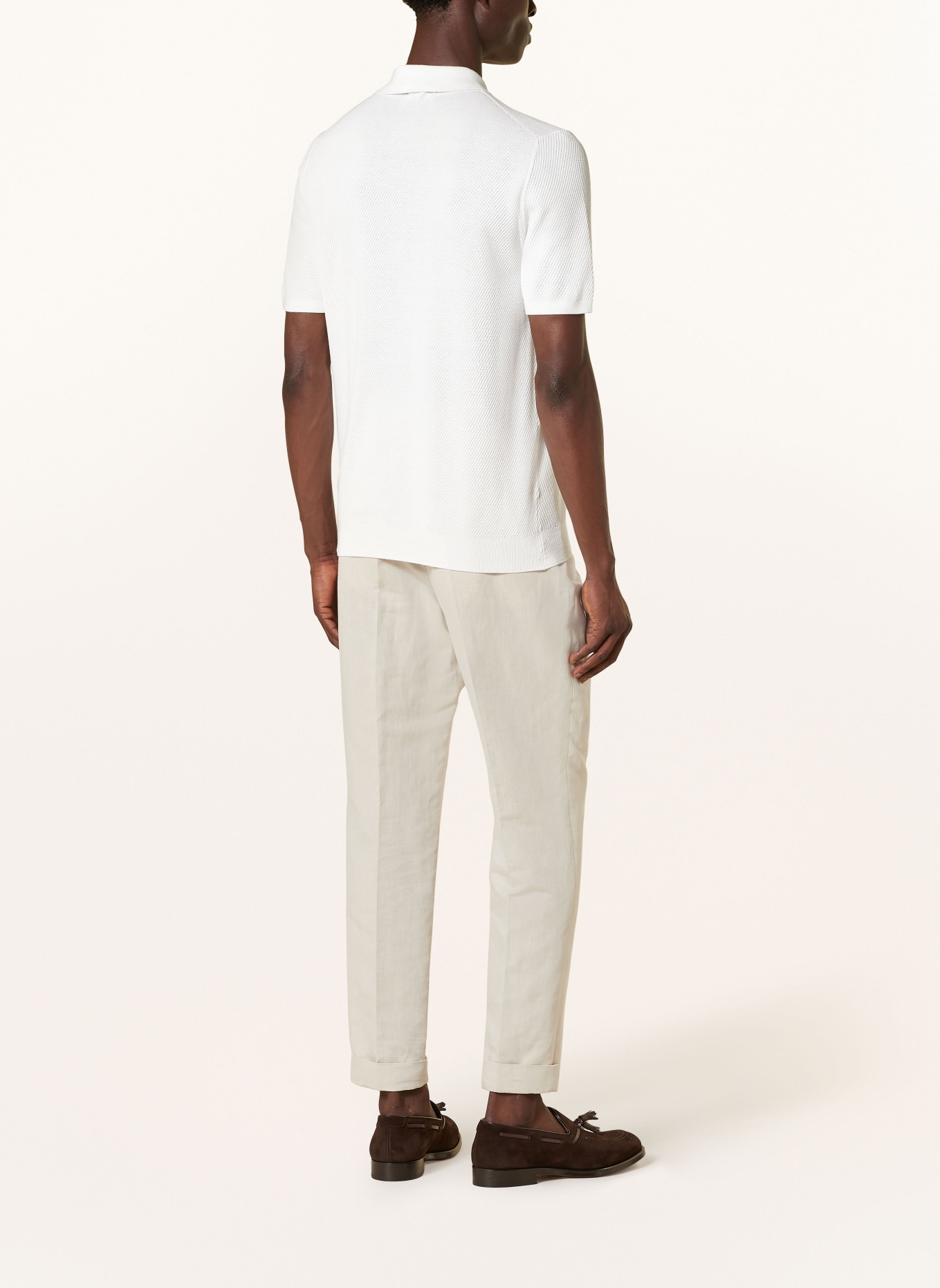 REISS Knitted polo shirt IVOR, Color: WHITE (Image 3)