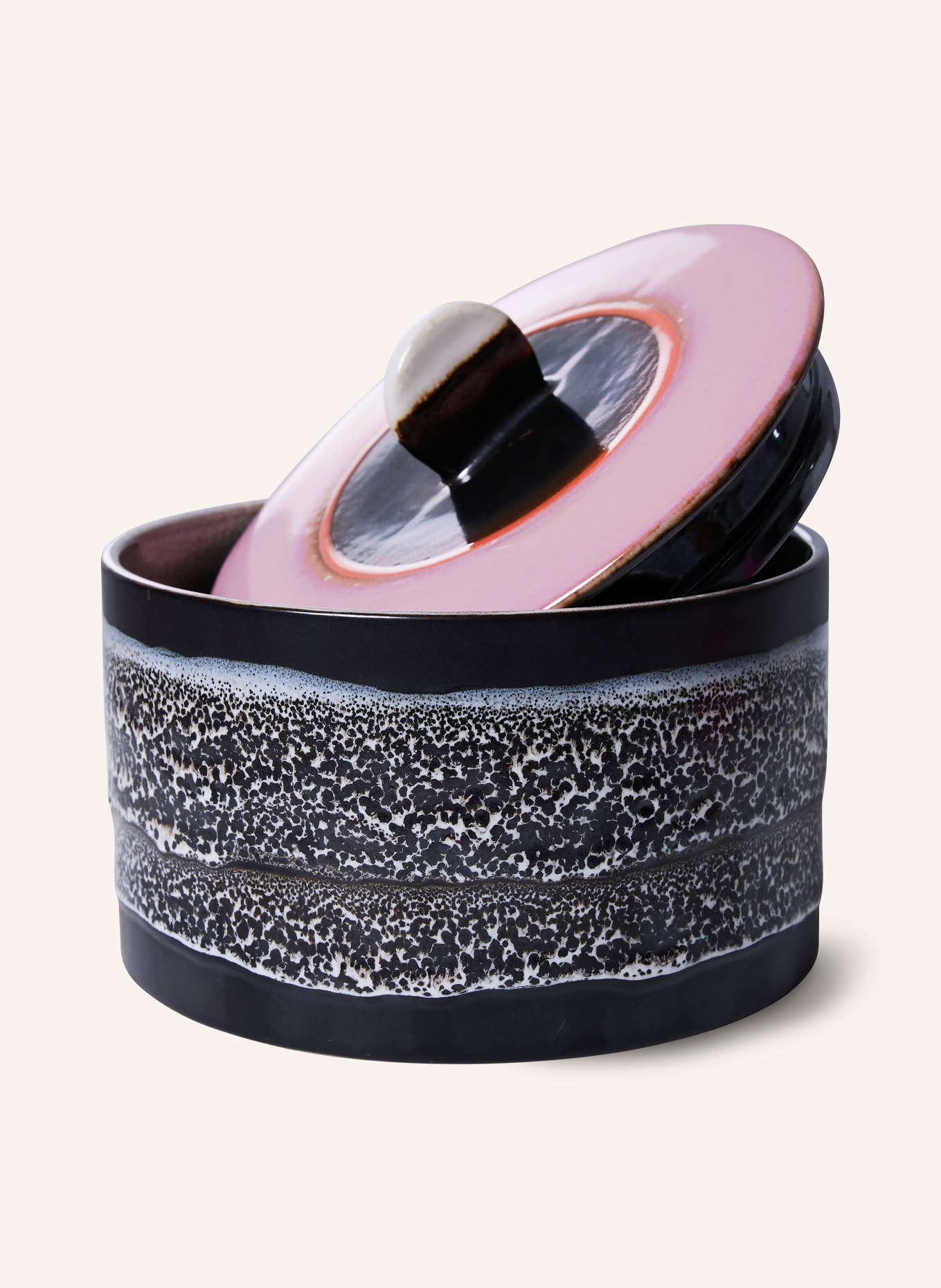 hkliving Bewaarblik DISCO: ZWART / ROZE