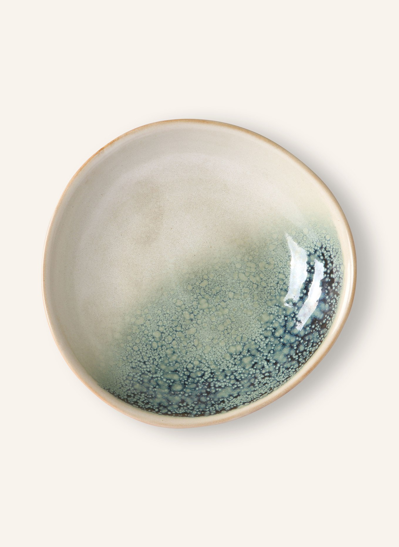 HK living Set of 2 bowls MIST, Color: ECRU/ GREEN (Image 2)