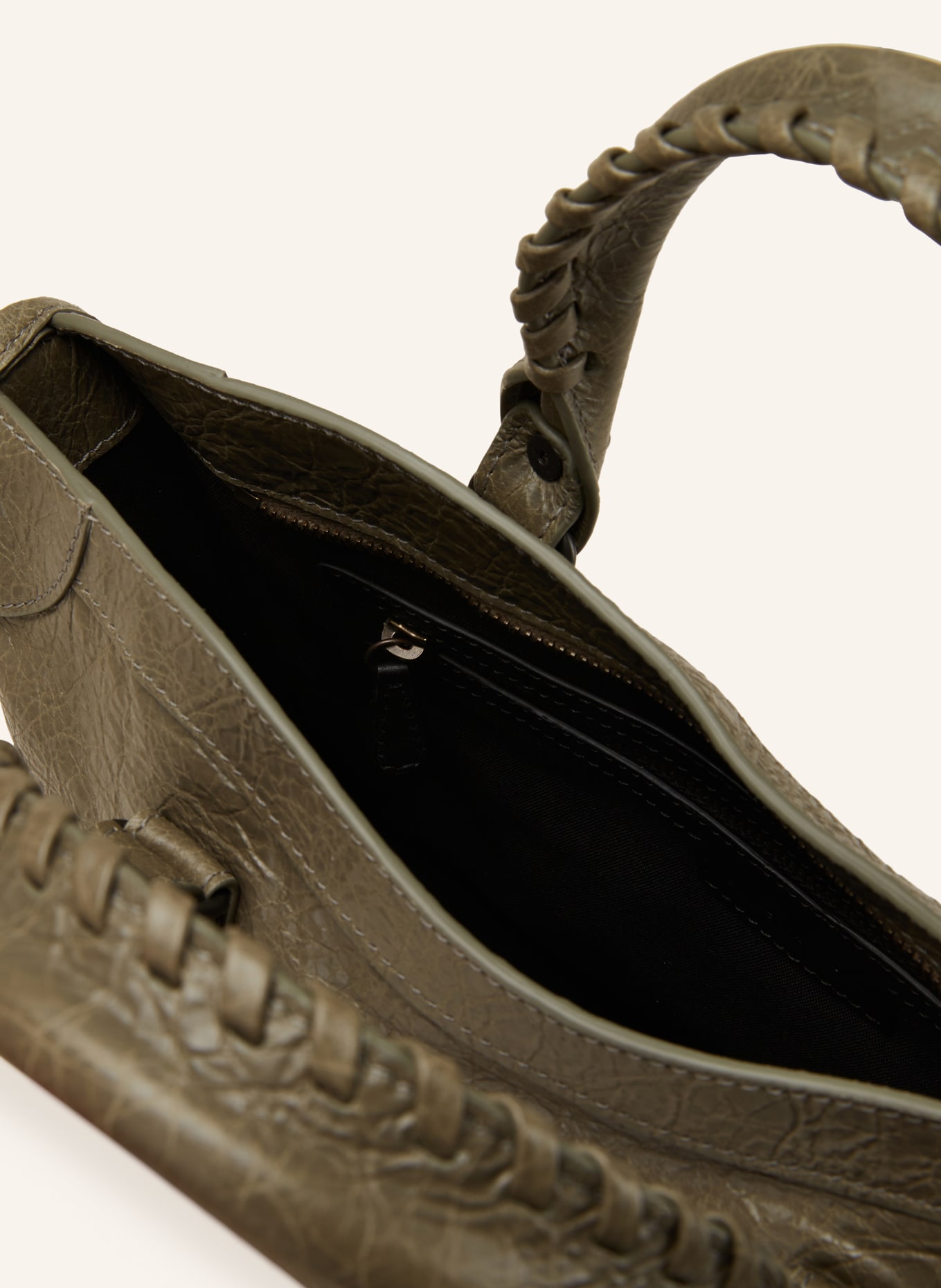 BALENCIAGA Handtasche LE CITY BAG SMALL mit Nieten: KHAKI