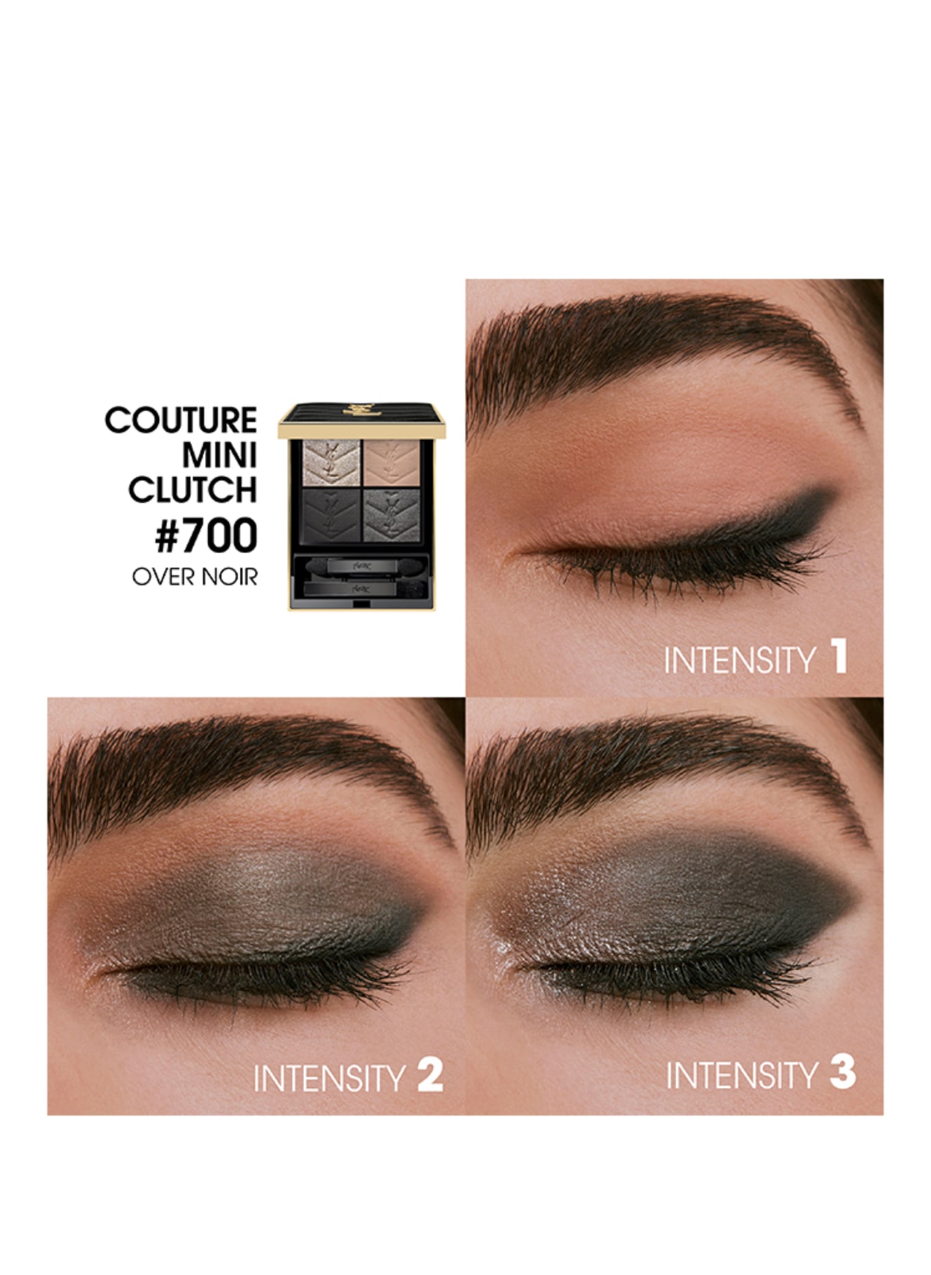 YVES SAINT LAURENT BEAUTÉ COUTURE MINI CLUTCH: 700 OVER NOIR