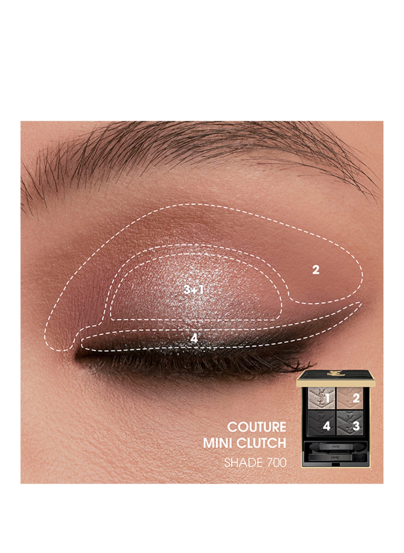 YVES SAINT LAURENT BEAUTÉ COUTURE MINI CLUTCH: 700 OVER NOIR