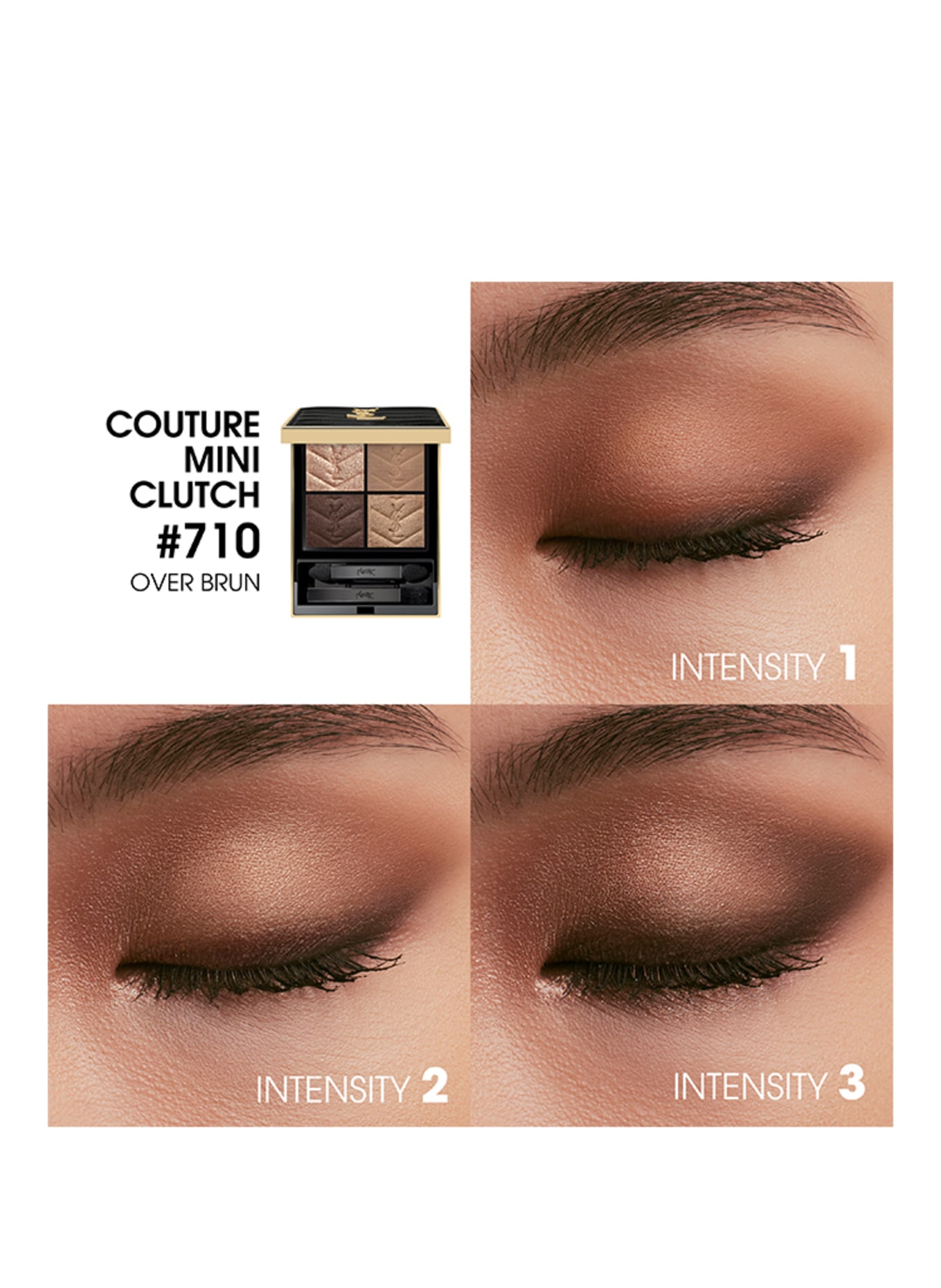 YVES SAINT LAURENT BEAUTÉ COUTURE MINI CLUTCH: 710 OVER BRUN