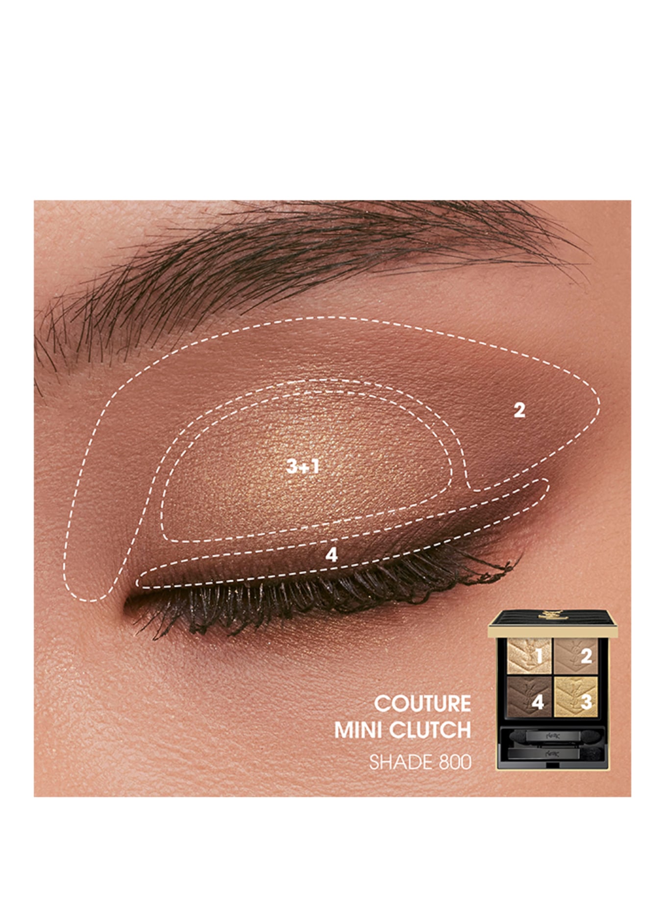 YVES SAINT LAURENT BEAUTÉ COUTURE MINI CLUTCH: 800 OVER DORÉ